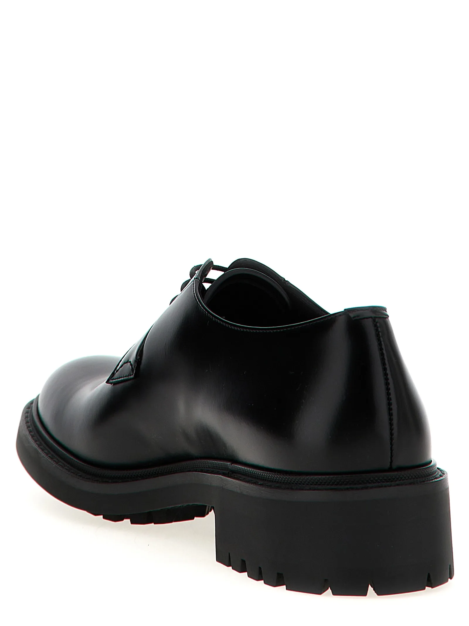 Black Lamb Leather Oxfords And Derbies - Image 3