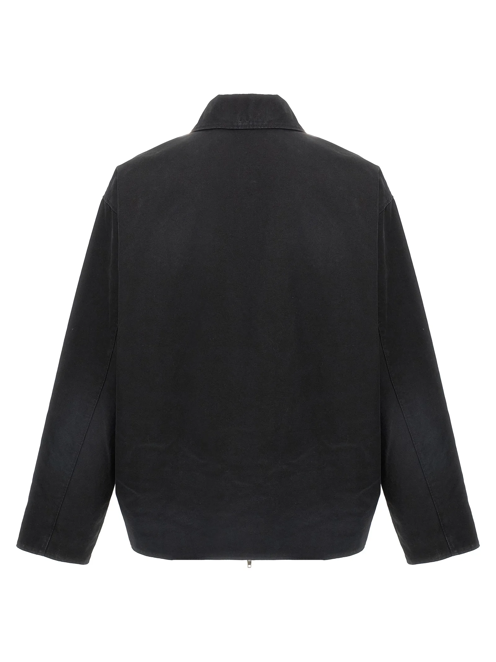Black Cotton Full - Length Jacket - Image 2
