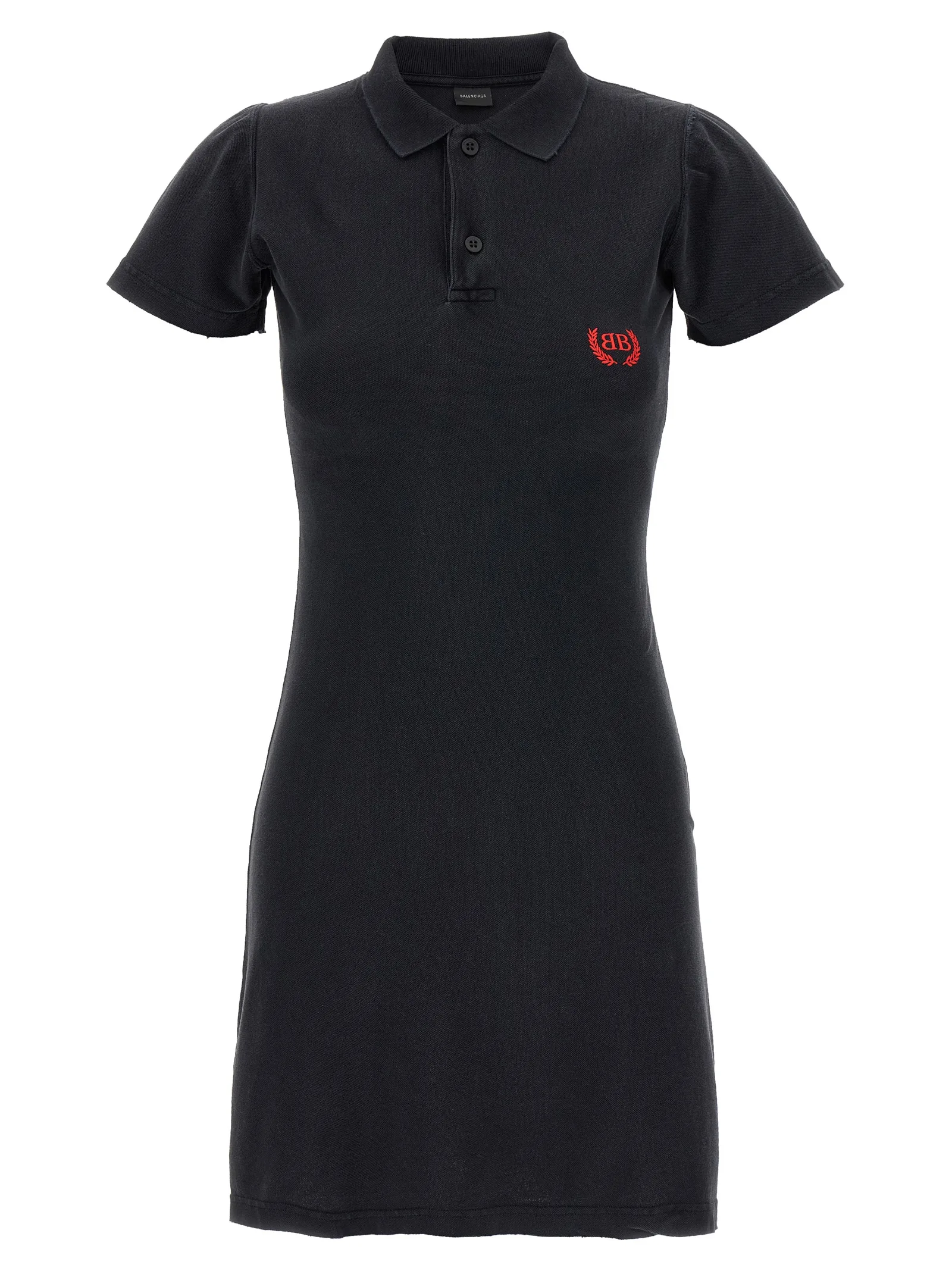 Black Cotton Short Dress
