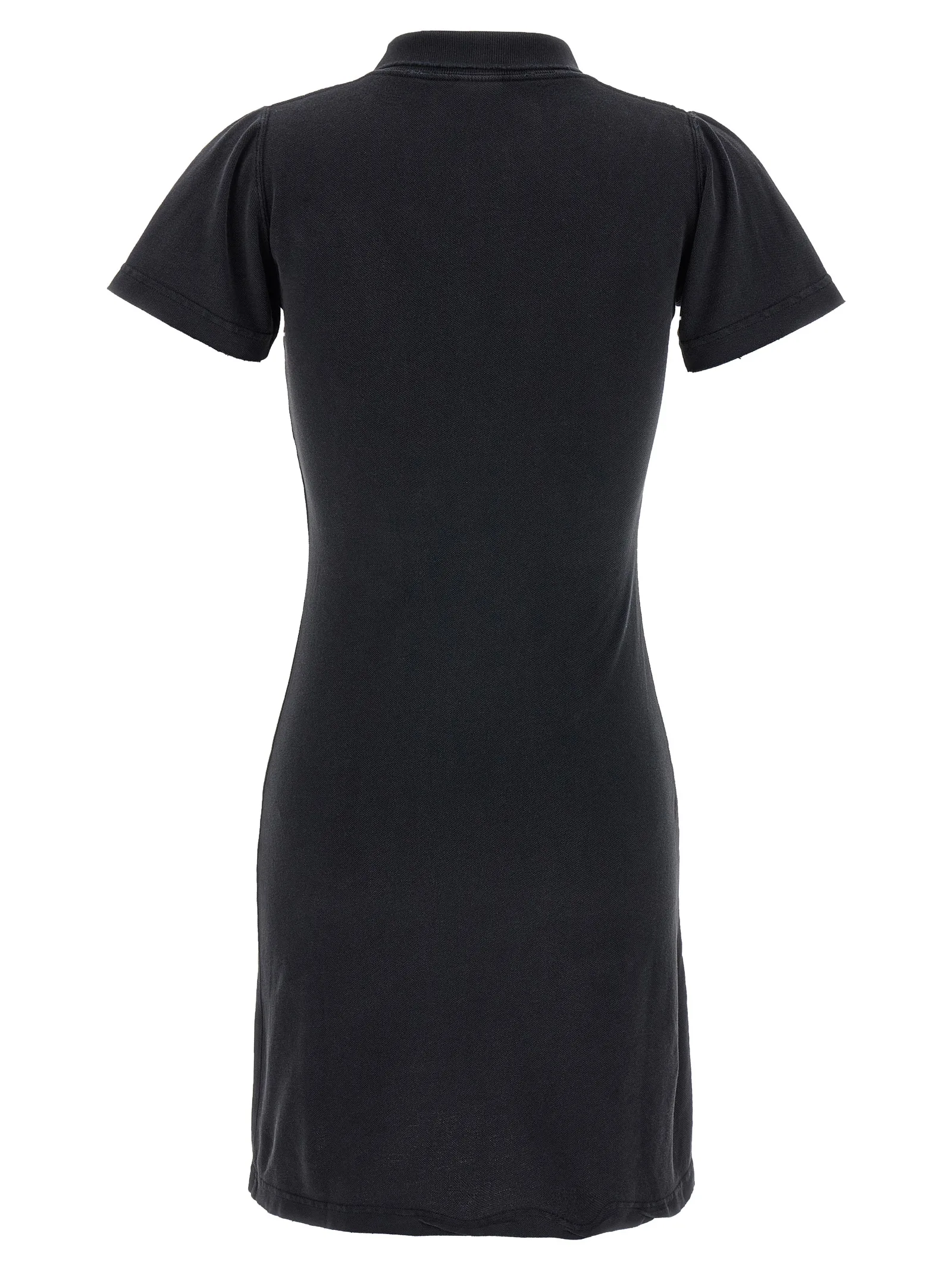Black Cotton Short Dress - Image 2