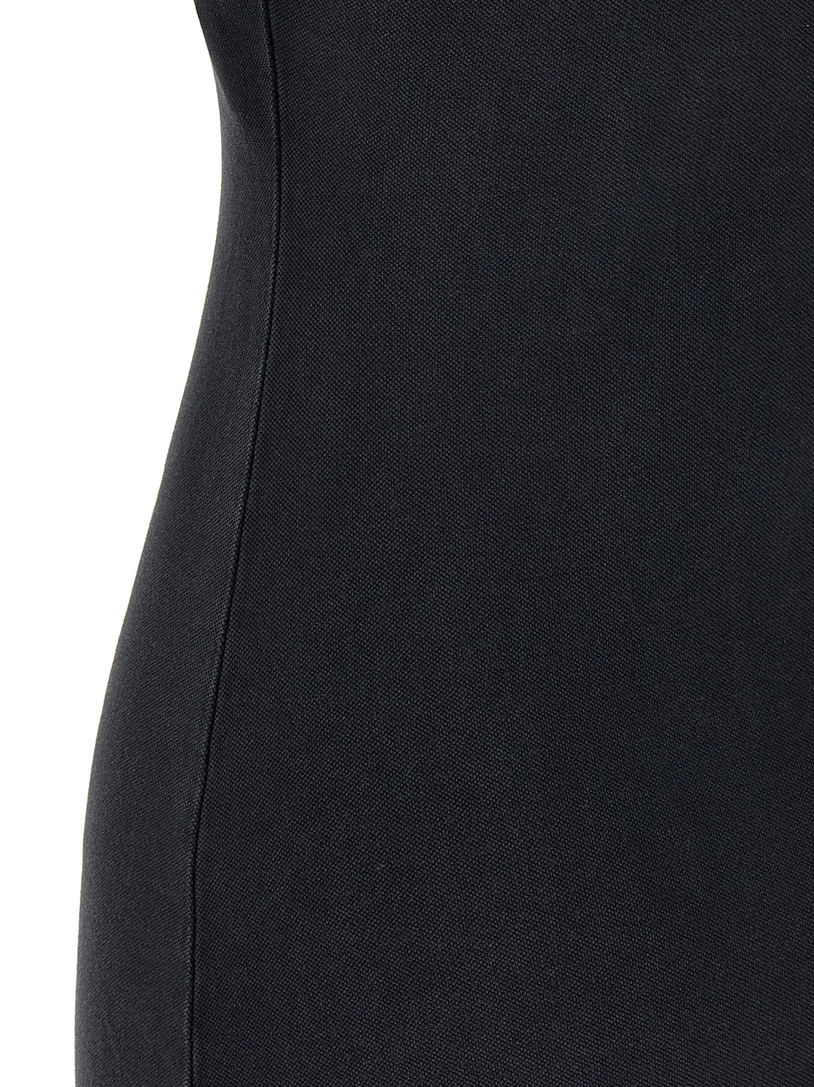 Black Cotton Short Dress - Image 4