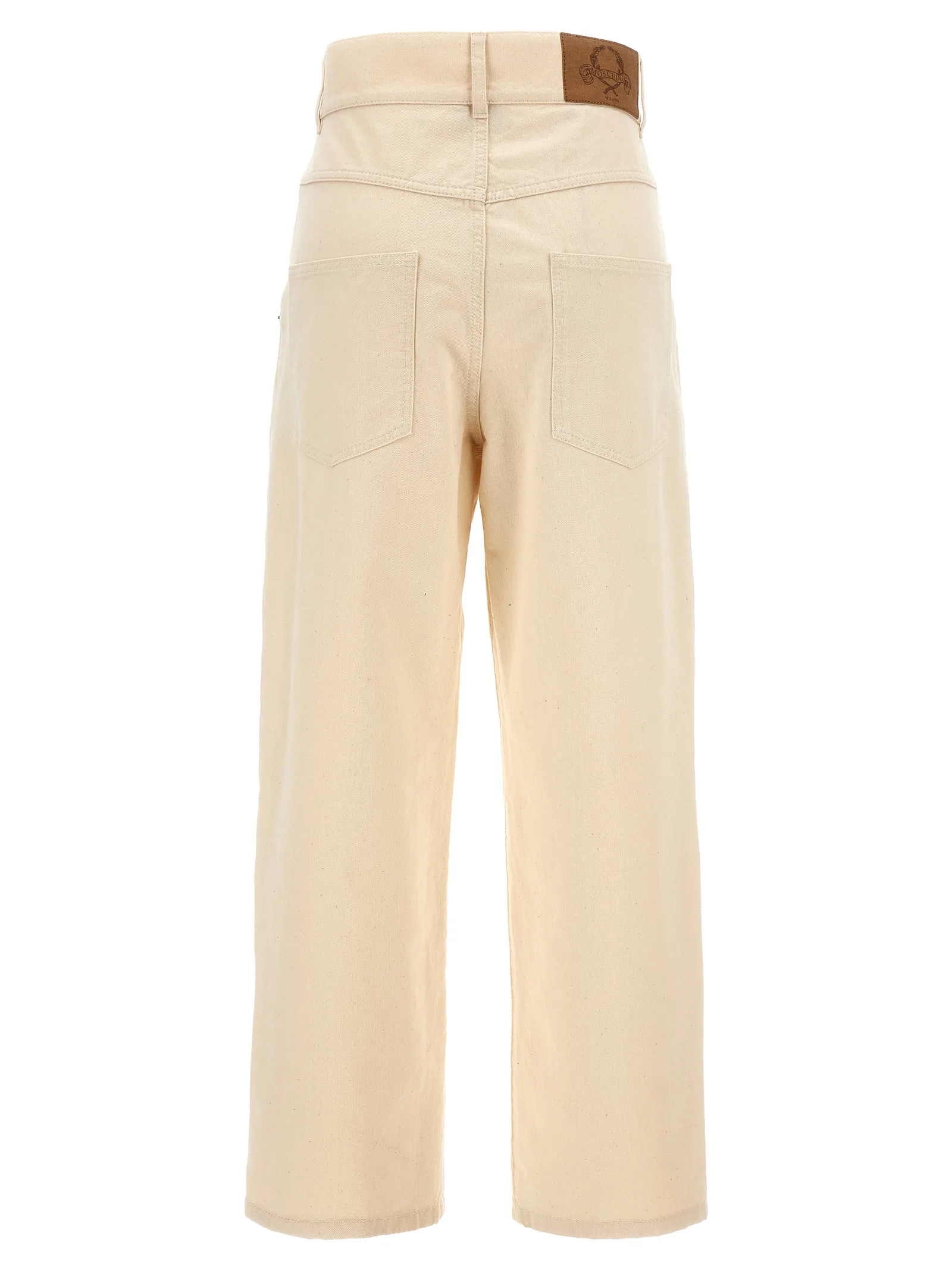Beige Cotton Casual Pants - Image 2