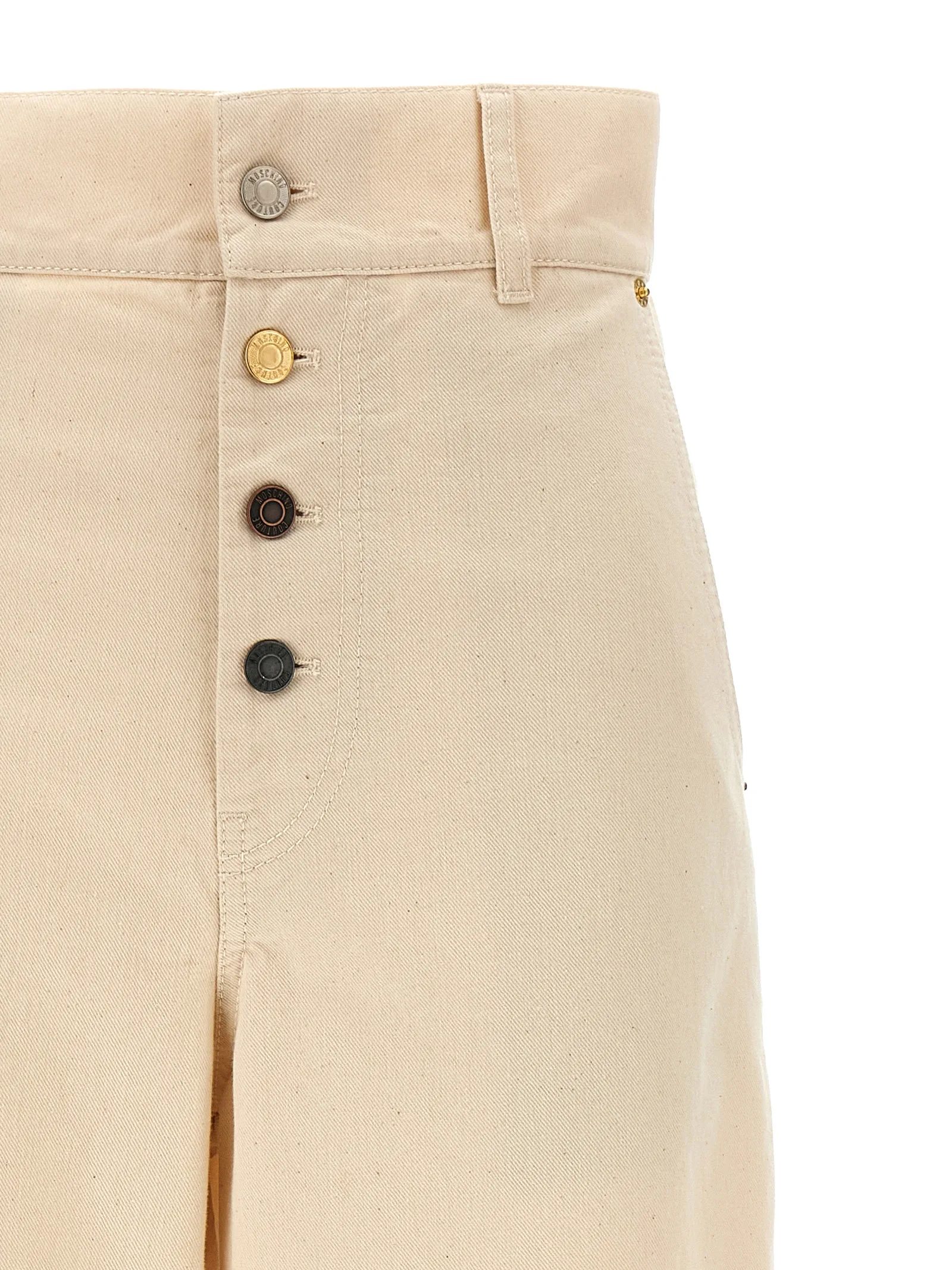 Beige Cotton Casual Pants - Image 3