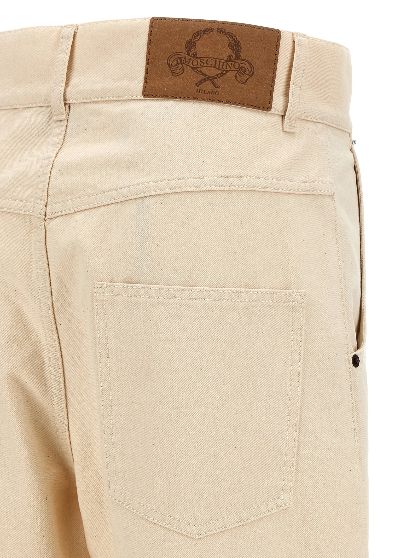 Beige Cotton Casual Pants - Image 4