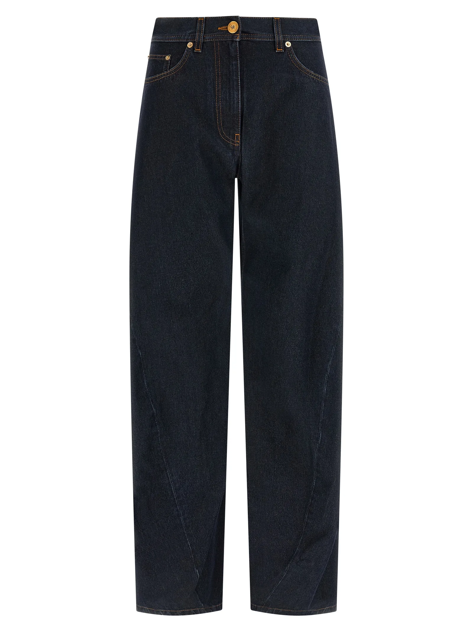 Blue Cotton High - Waisted Jean