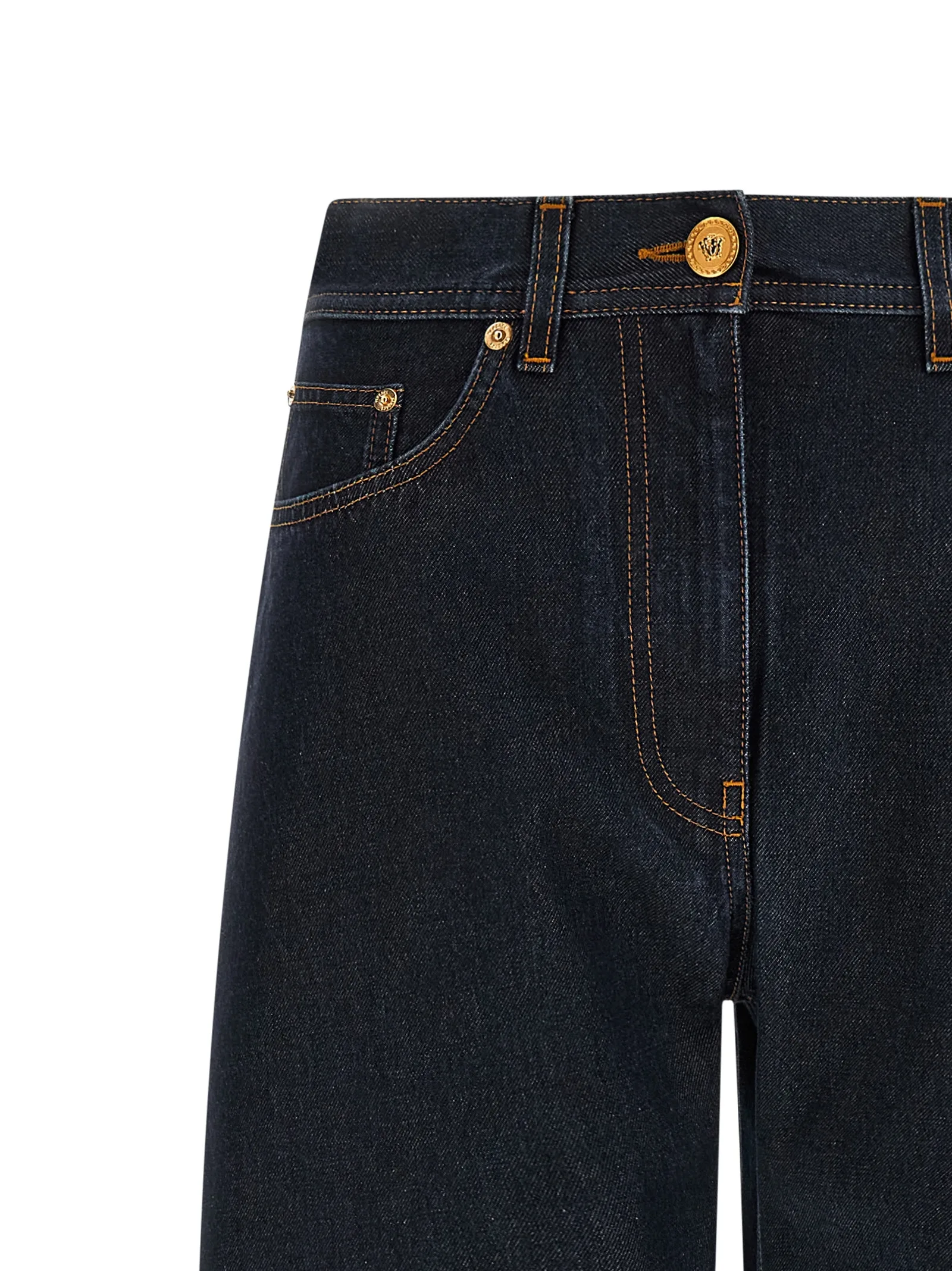 Blue Cotton High - Waisted Jean - Image 3