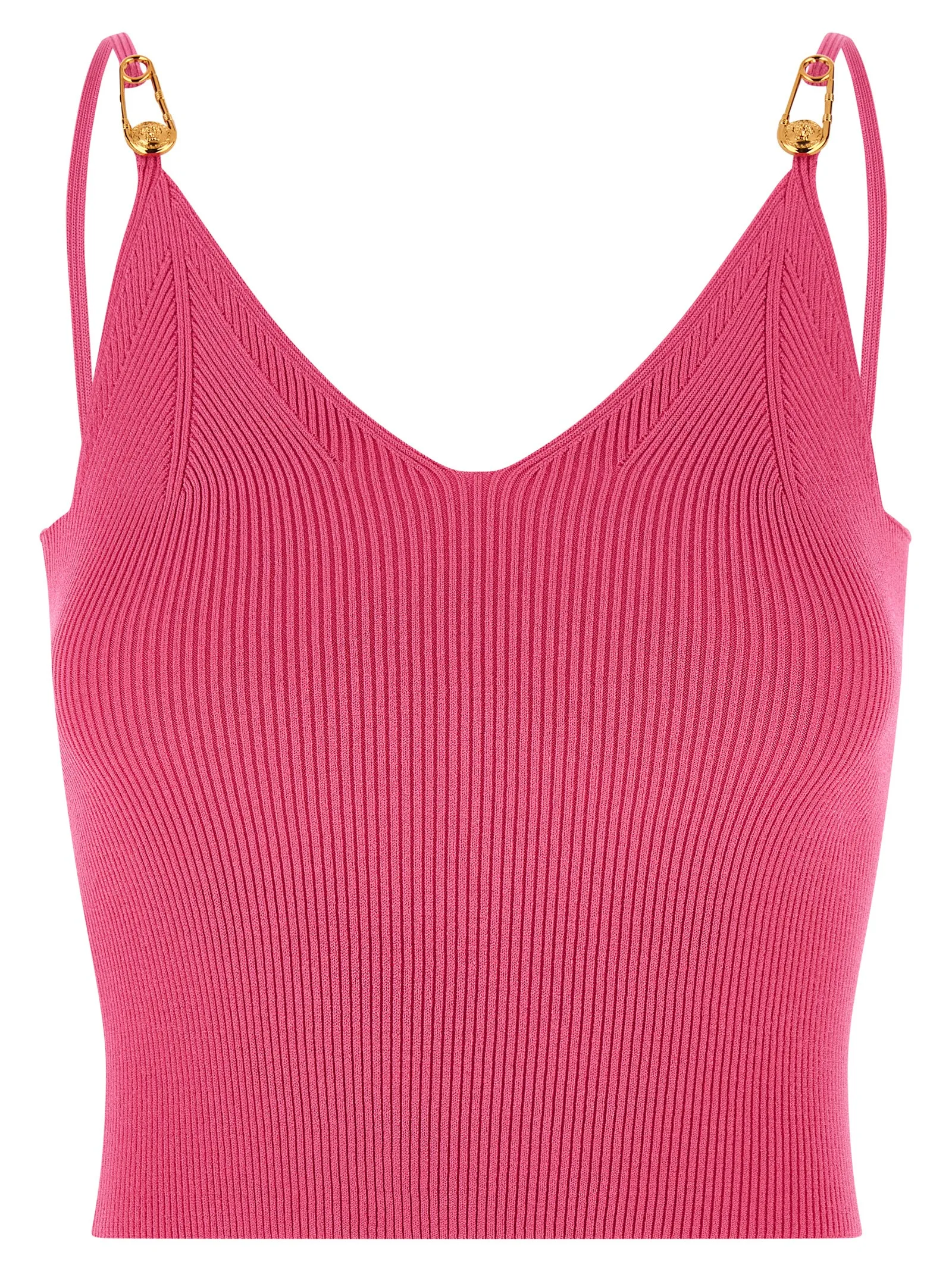 Fuchsia Viscose Sleeveles T - Shirt