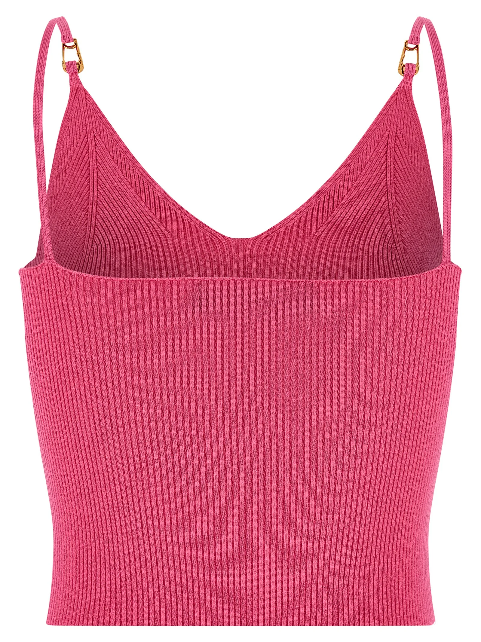 Fuchsia Viscose Sleeveles T - Shirt - Image 2