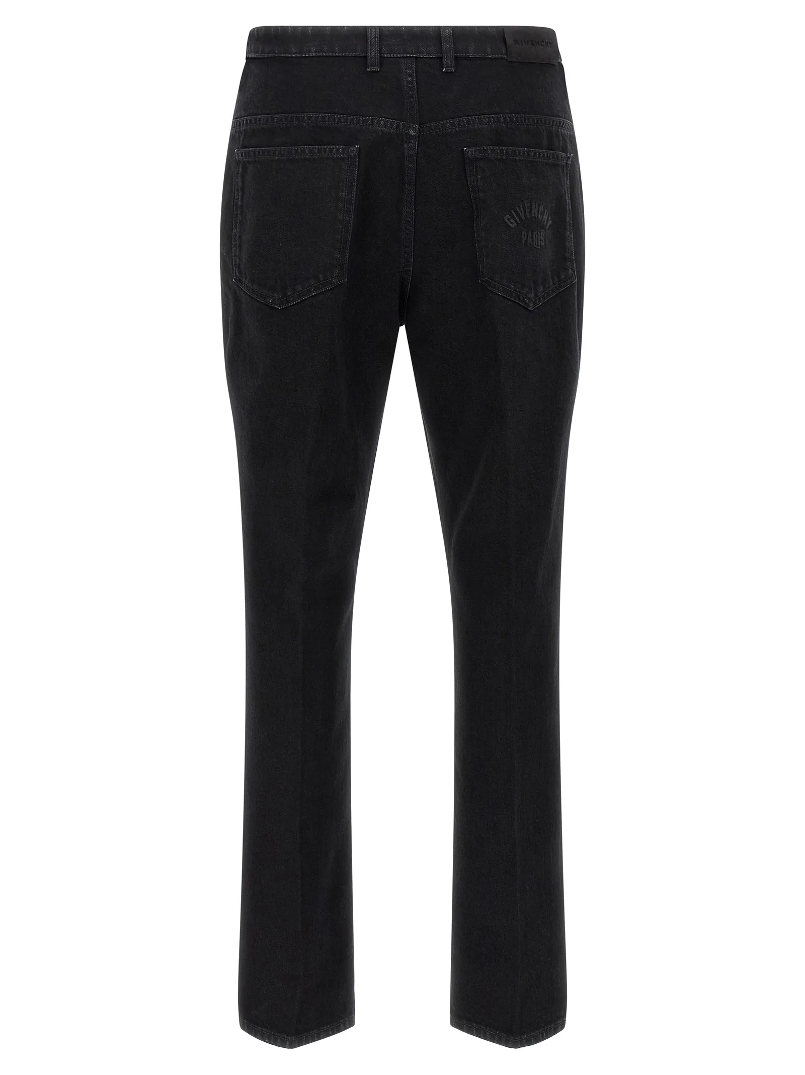 Black Cotton Straight-Leg Jeans - Image 2