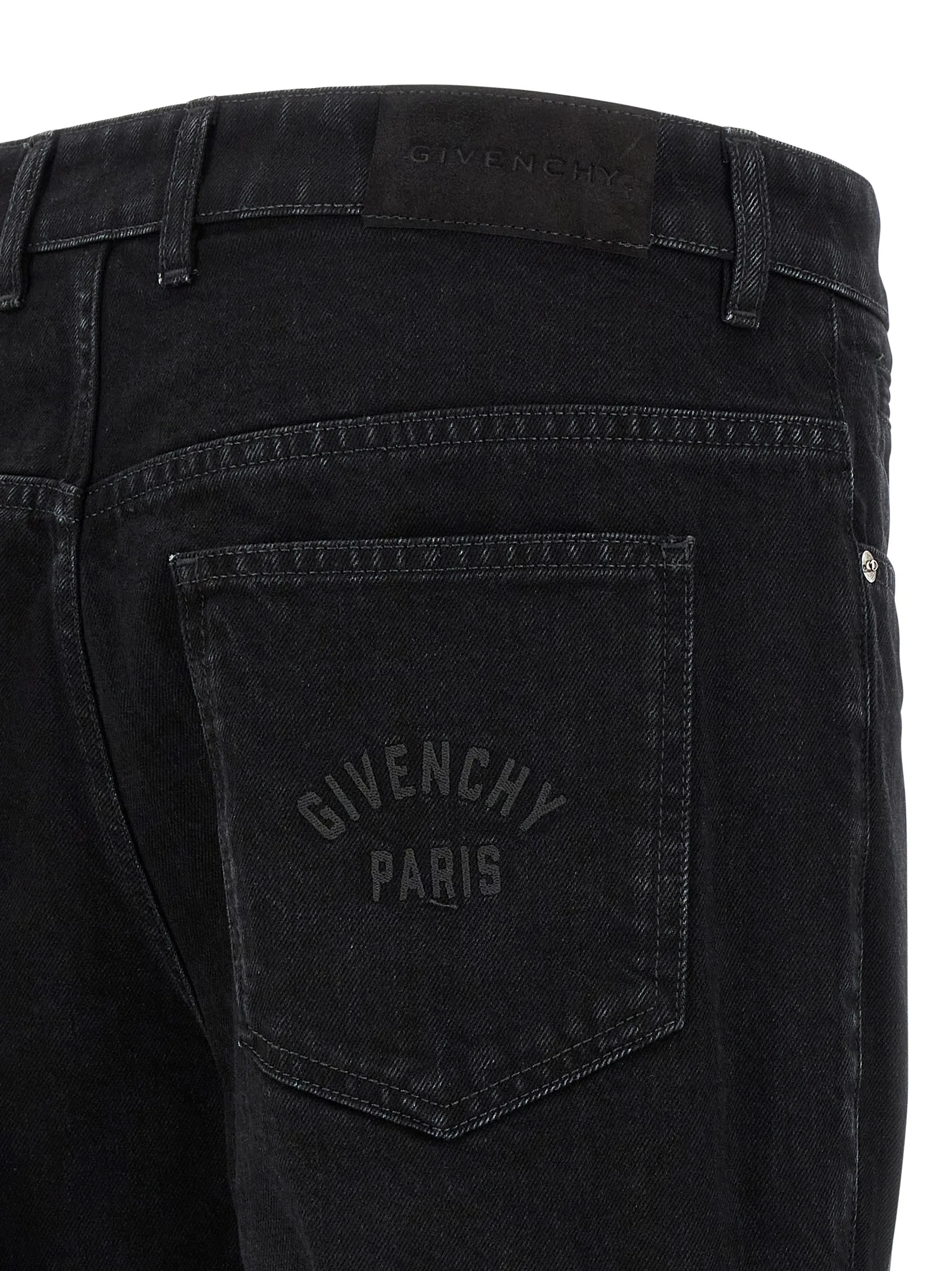 Black Cotton Straight-Leg Jeans - Image 4
