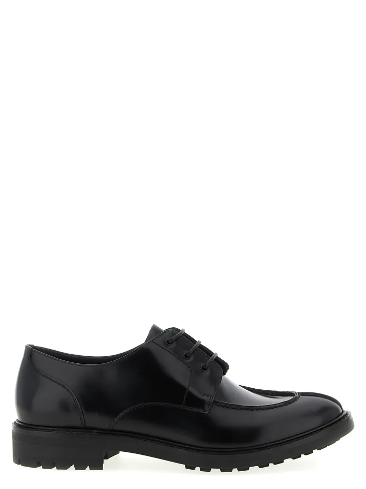 Black Calfskin Oxfords And Derbies