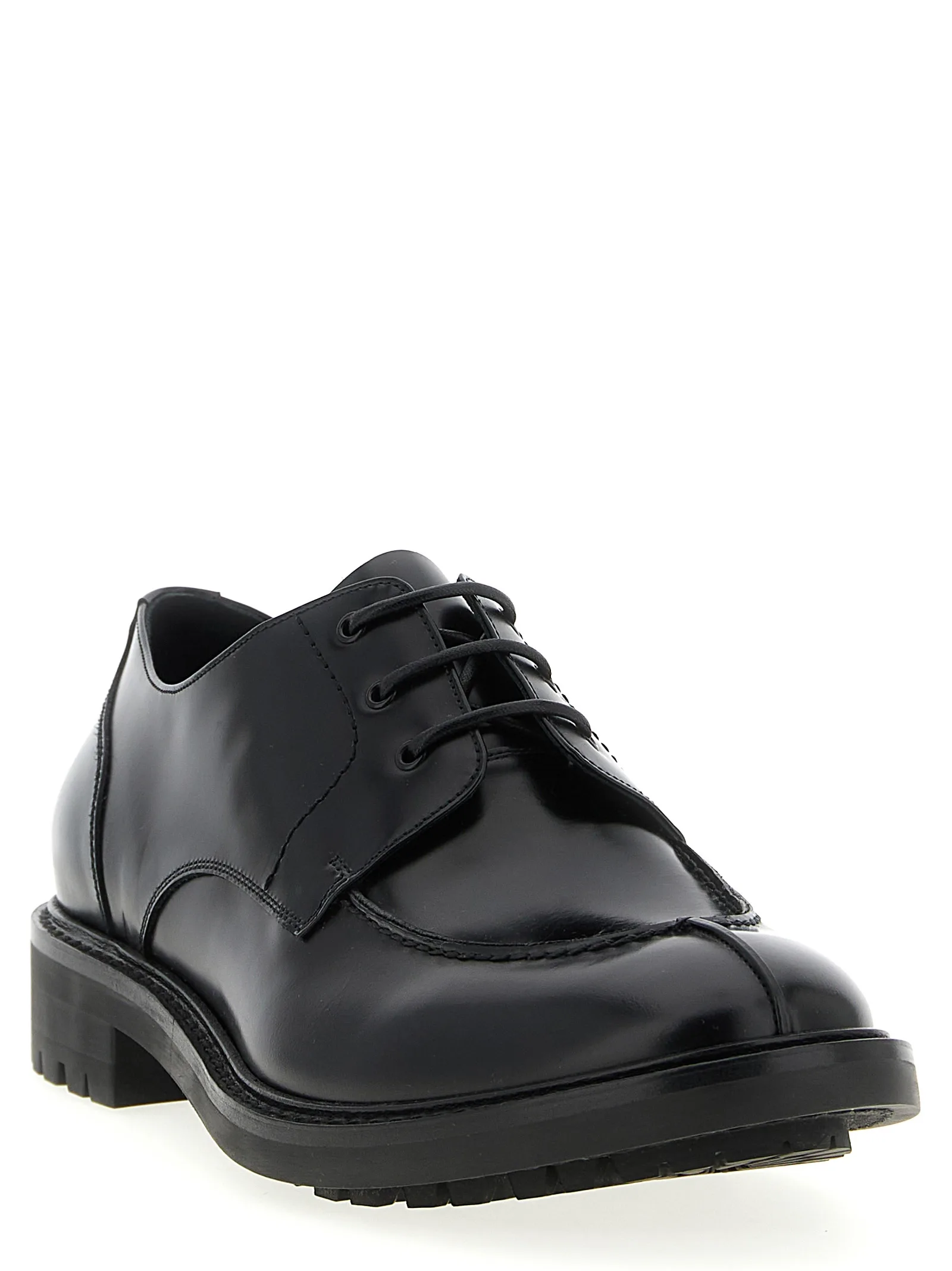 Black Calfskin Oxfords And Derbies - Image 2