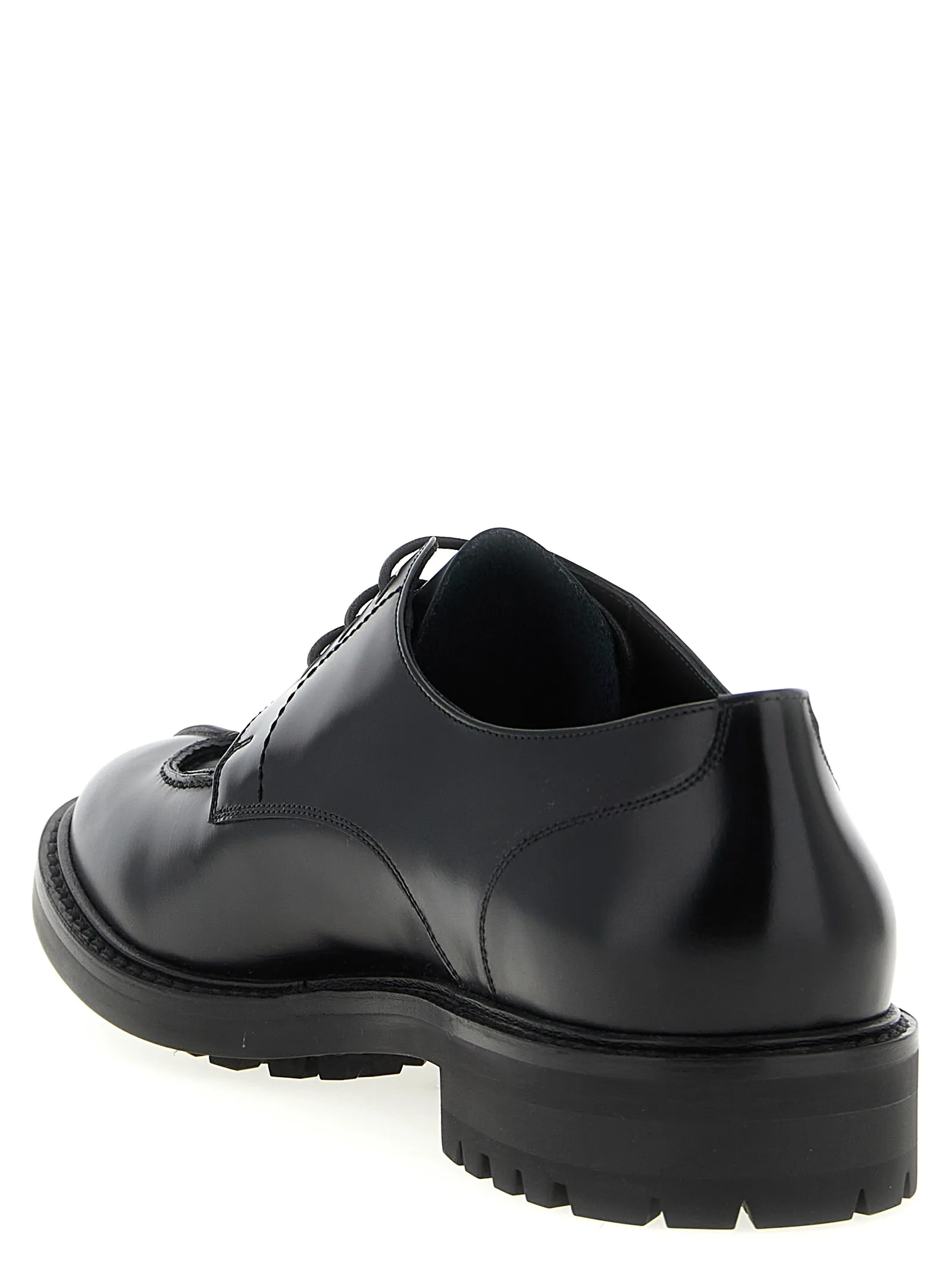 Black Calfskin Oxfords And Derbies - Image 3