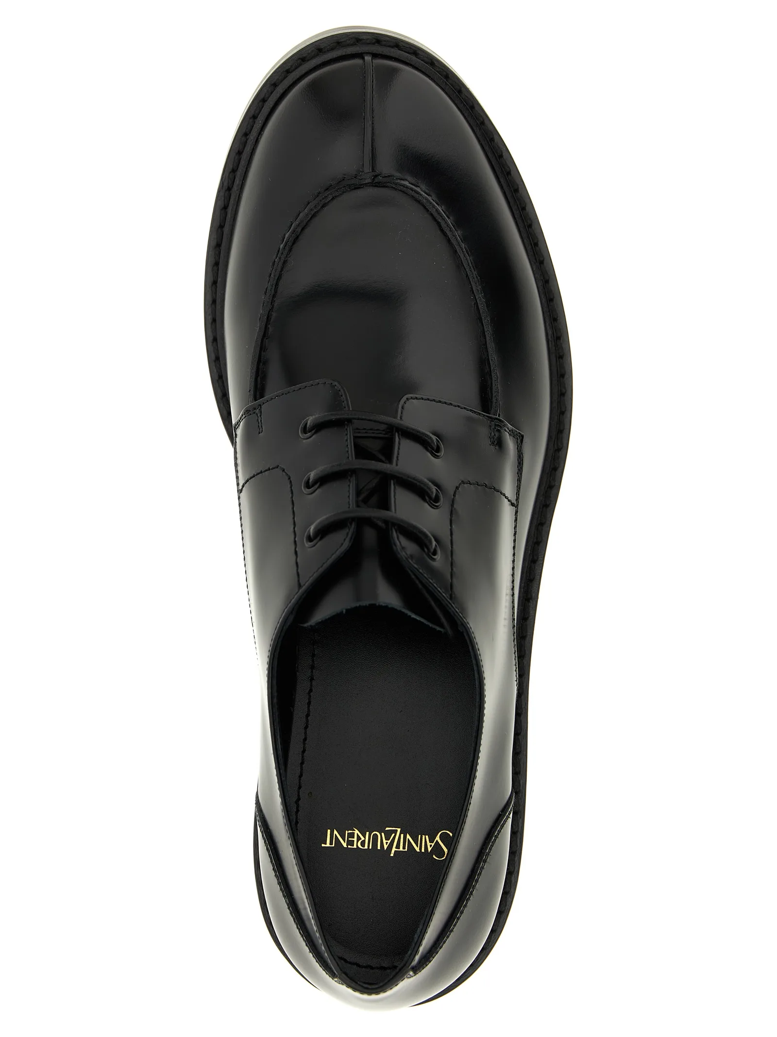 Black Calfskin Oxfords And Derbies - Image 4
