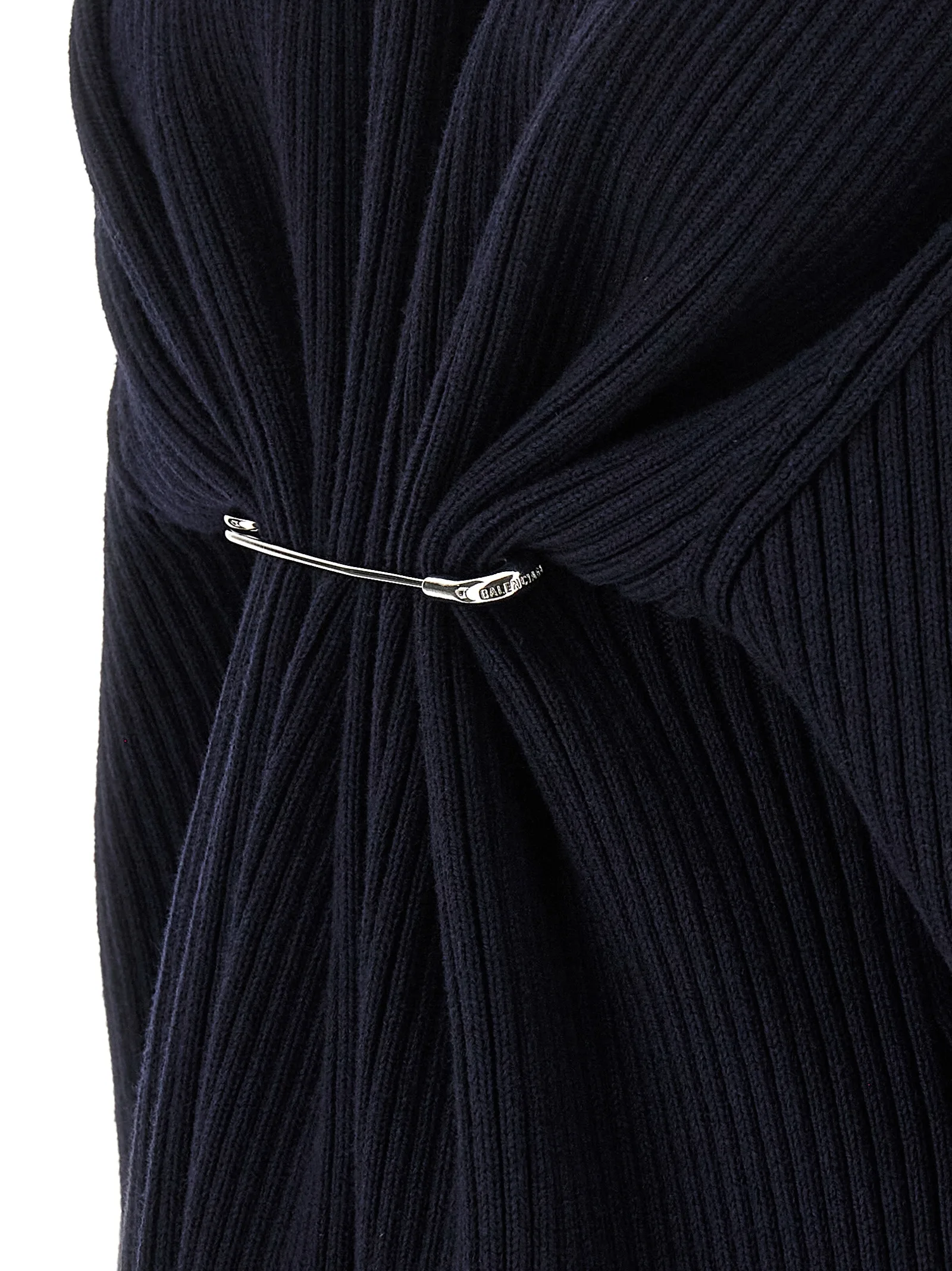 Blue Wool Short Dress - Image 4