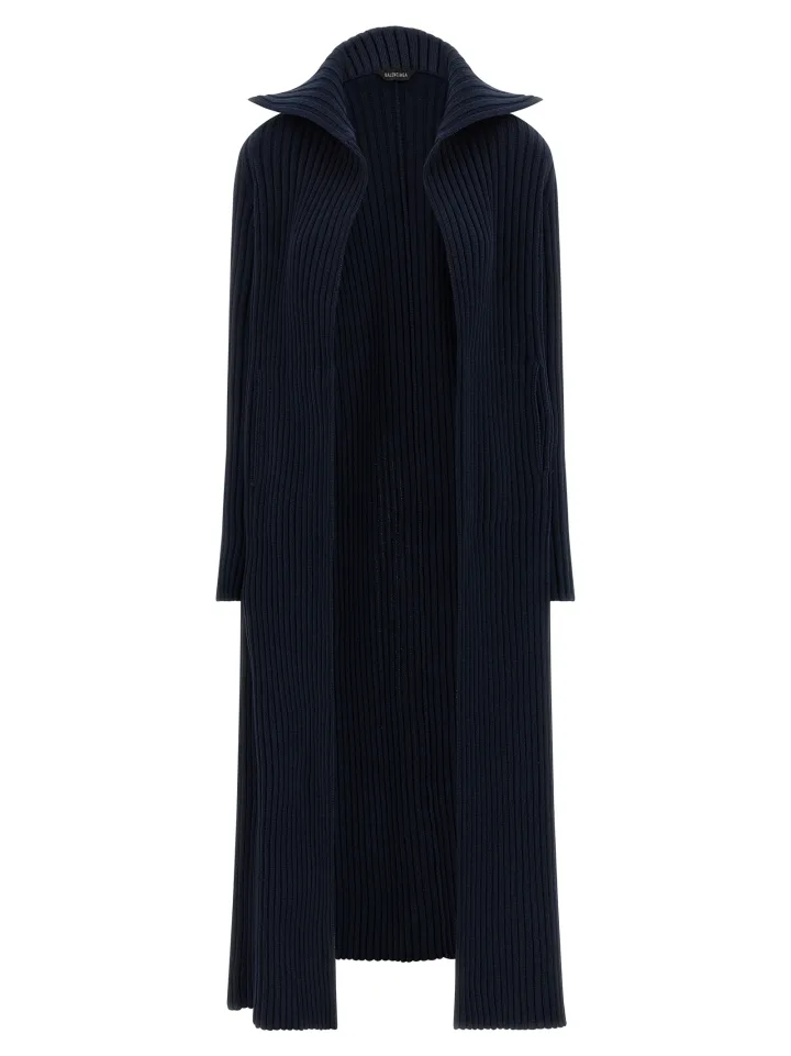 Blue Polyester Cardigan