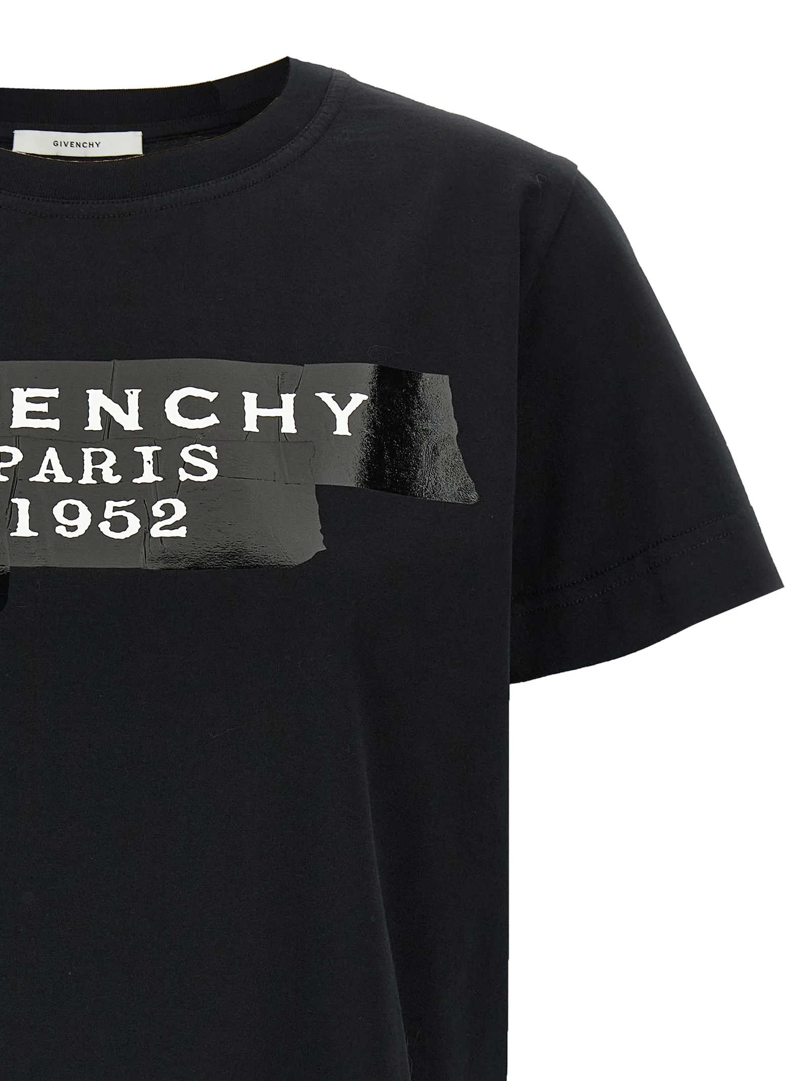 Black Cotton T-Shirt - Image 3