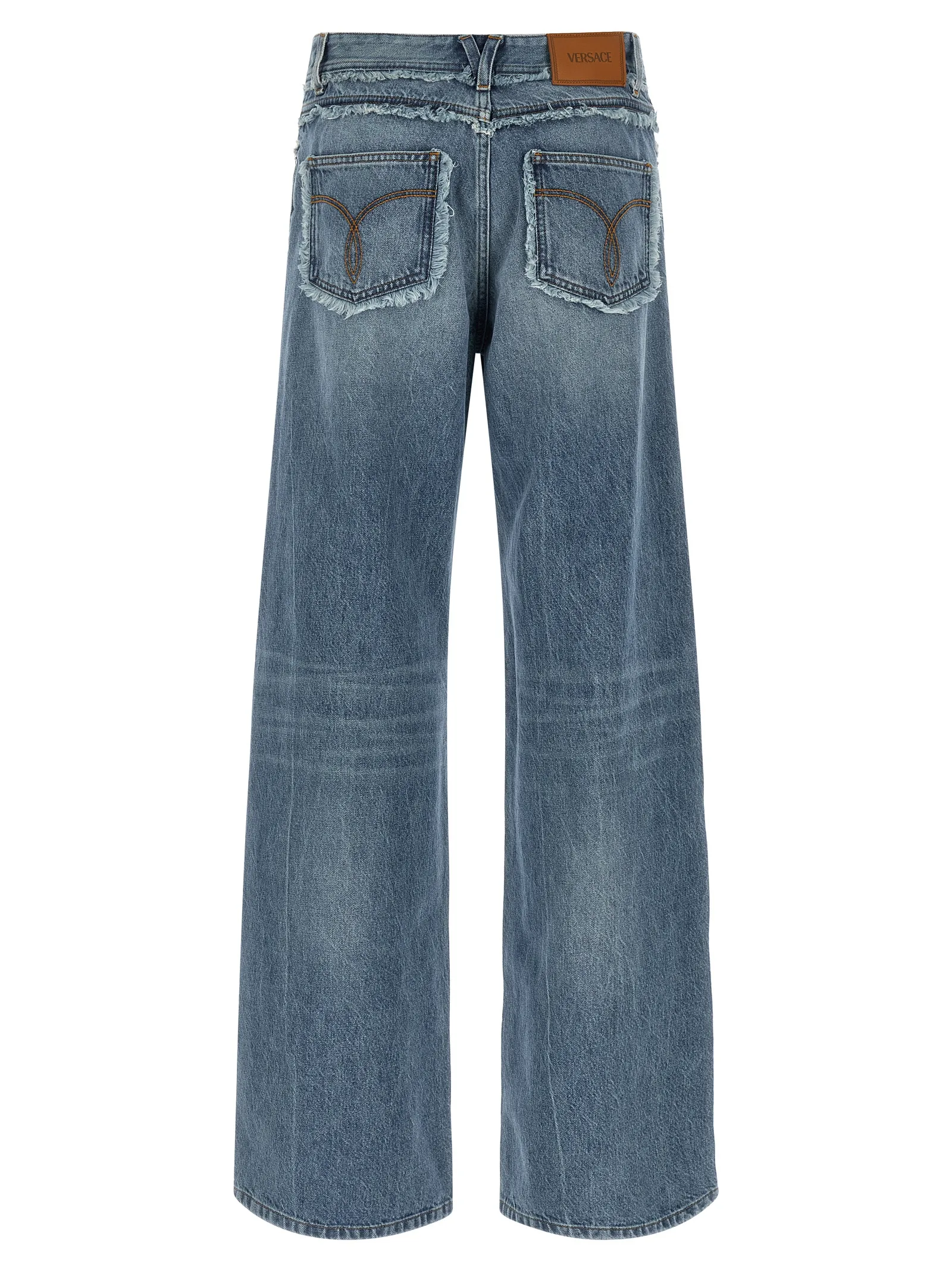 Blue Cotton Boyfriend Jeans - Image 2