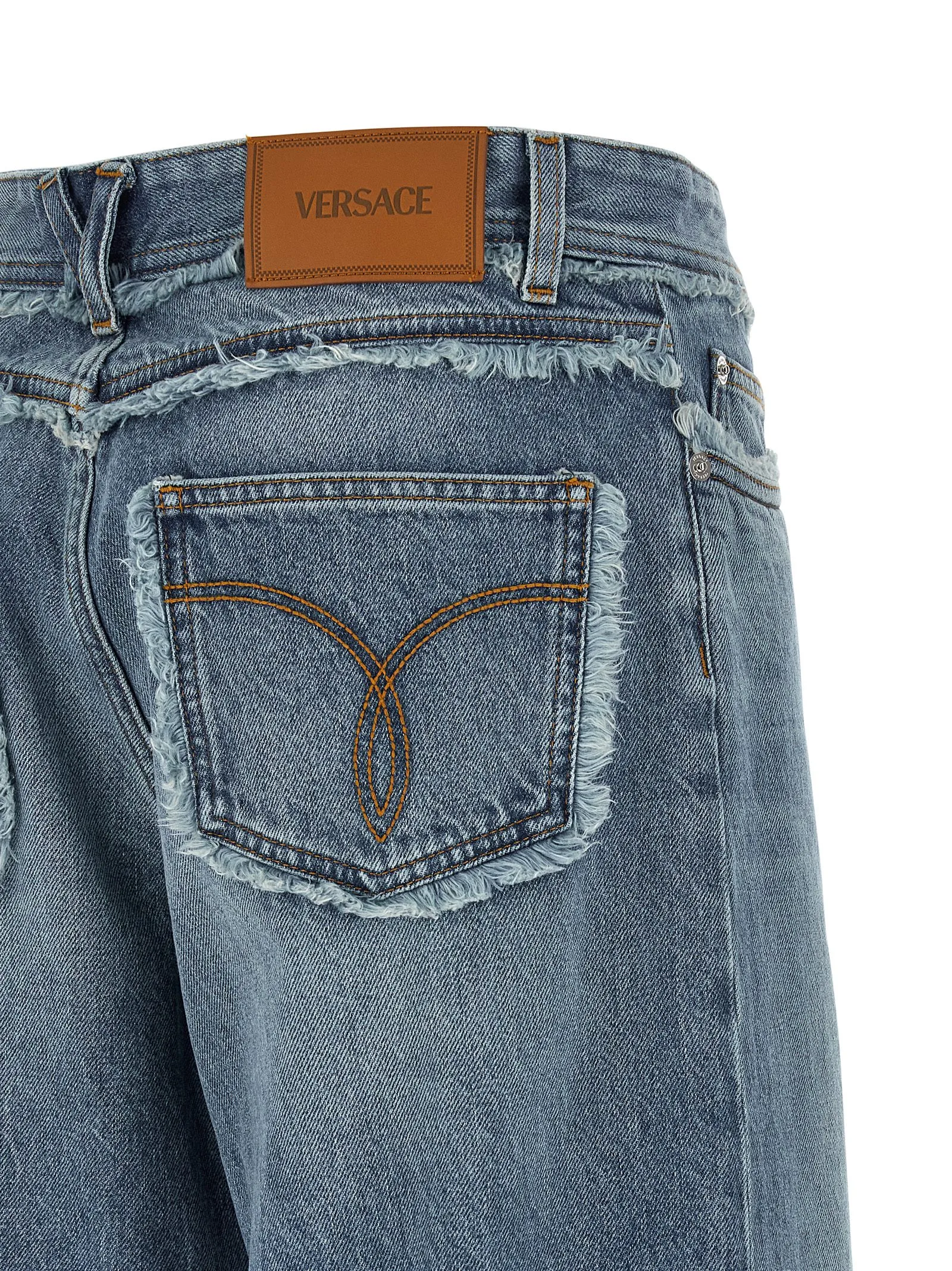 Blue Cotton Boyfriend Jeans - Image 4