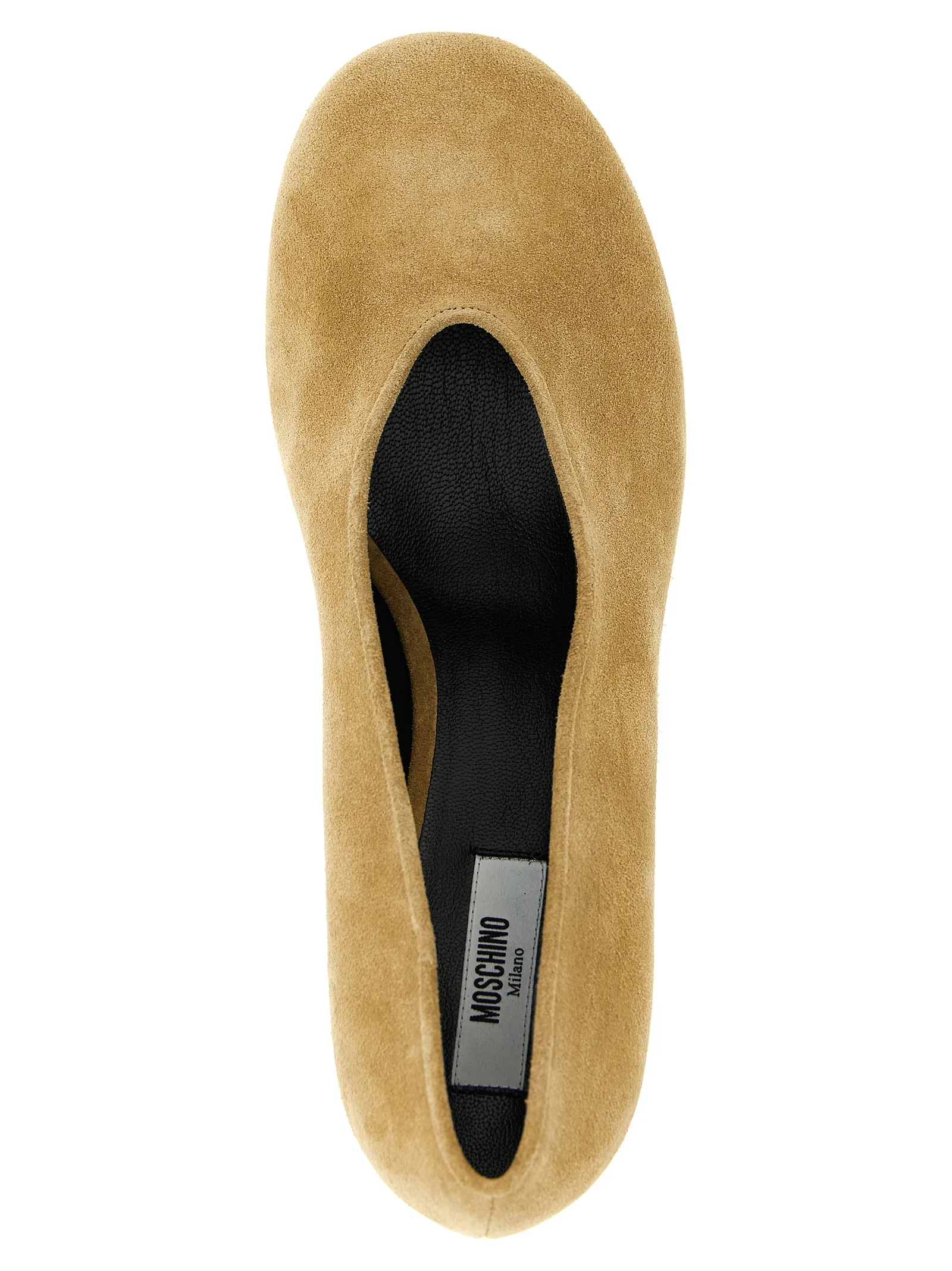 Beige Calfskin Mid Heel Pumps - Image 4