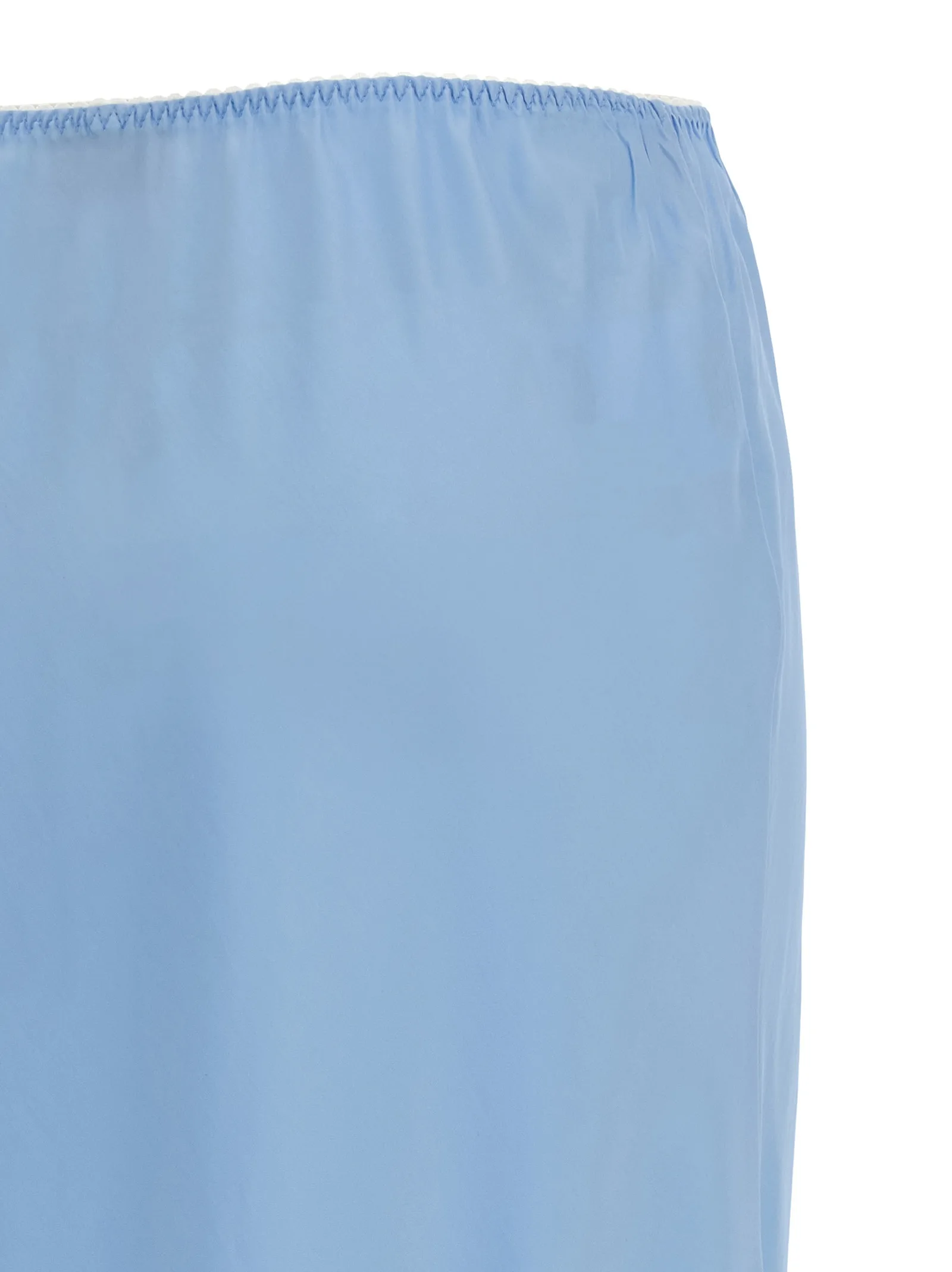 Blue Acetate Midi Skirt - Image 4