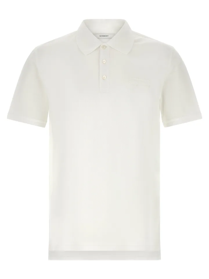 White Cotton Polo Shirt