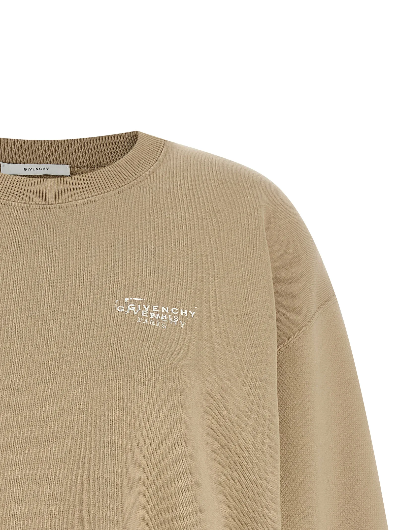Beige Cotton Sweatshirt - Image 3