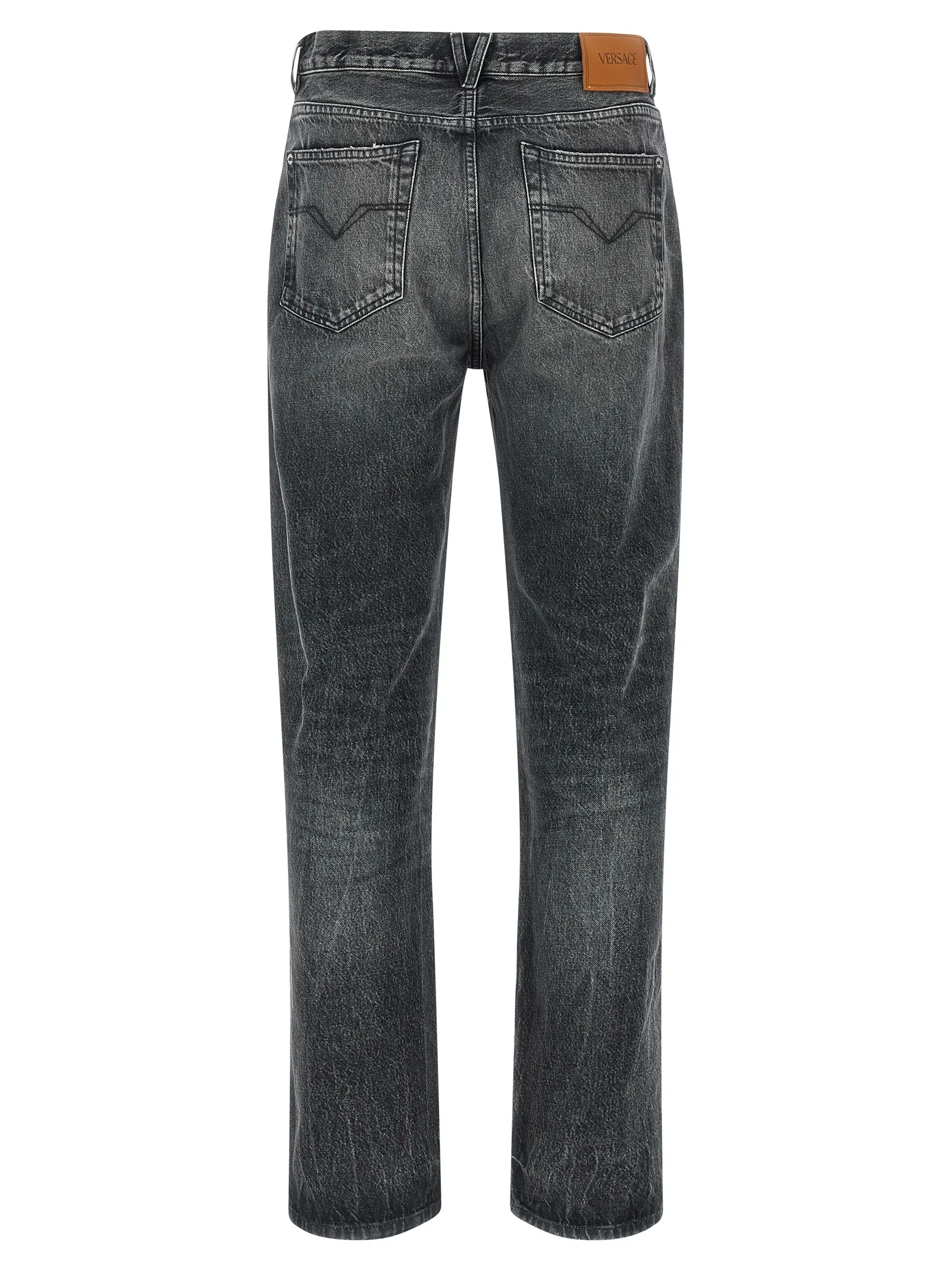 Gray Cotton Straight - Leg Jeans - Image 2
