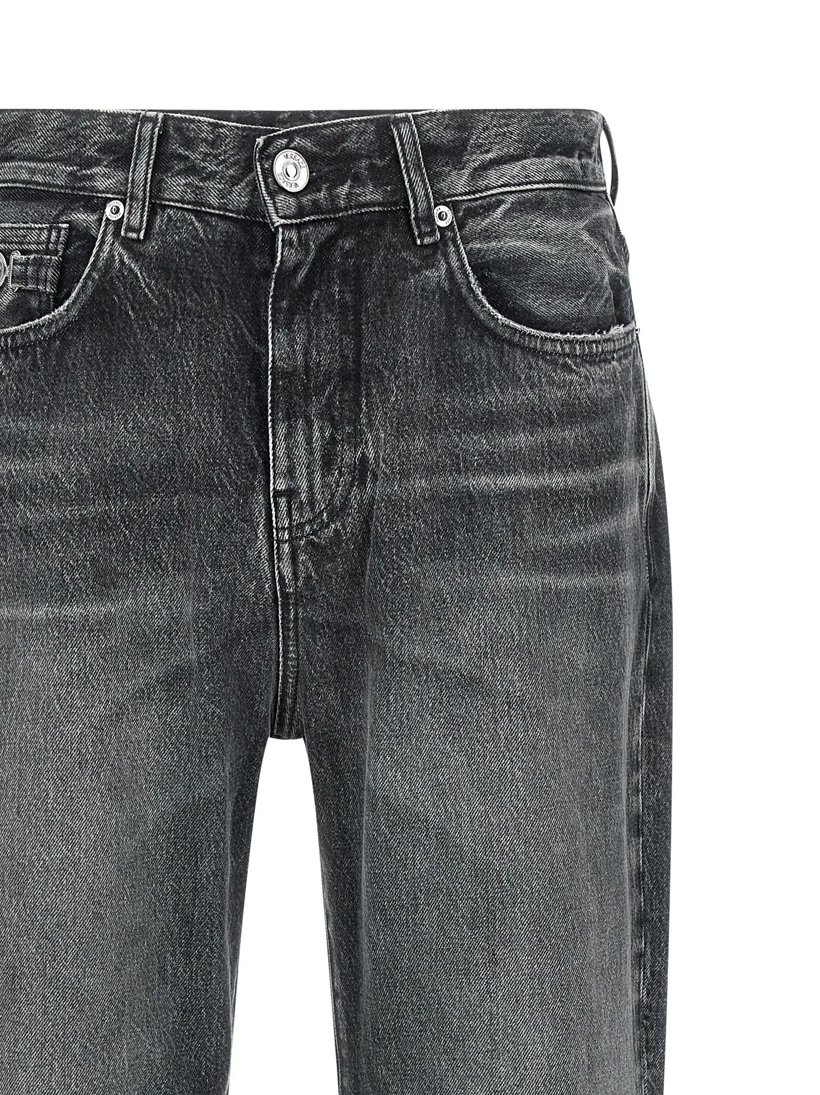 Gray Cotton Straight - Leg Jeans - Image 3