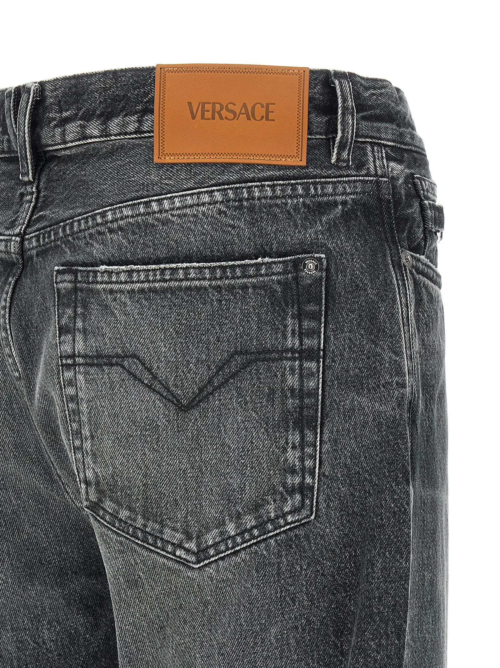 Gray Cotton Straight - Leg Jeans - Image 4