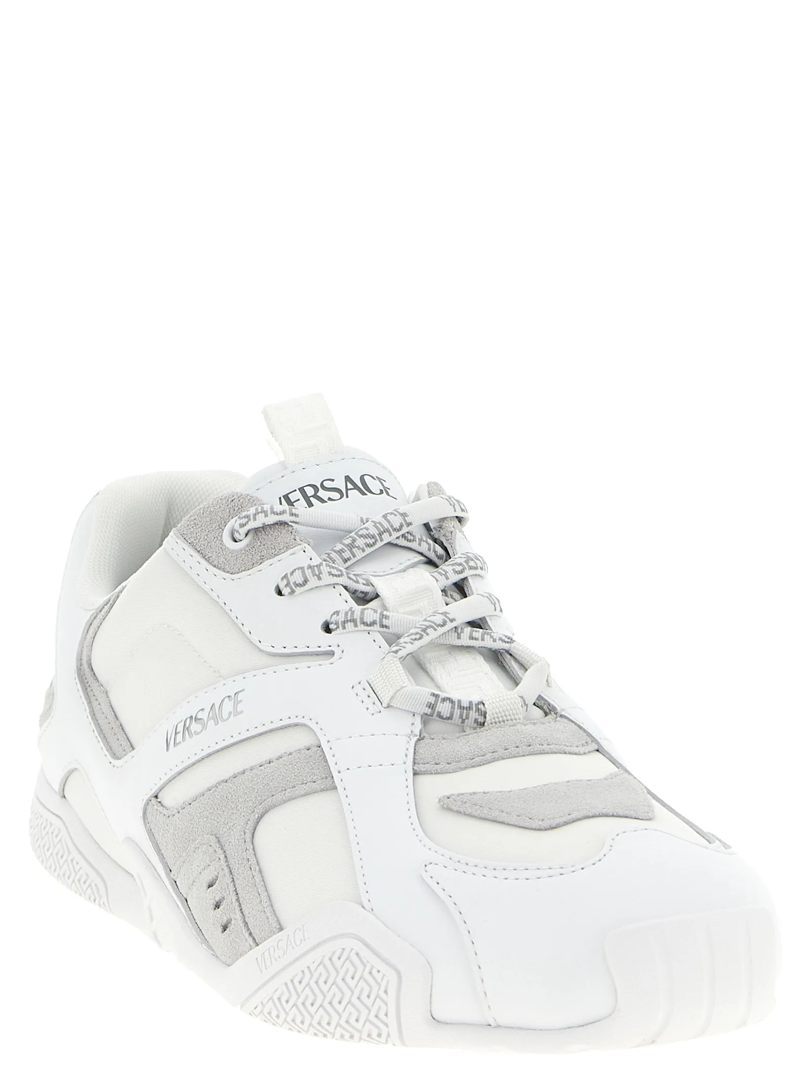 White Calfskin Athletic Sneakers - Image 2