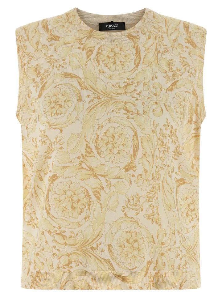 Multicolor Silk Sleeveless Jacket