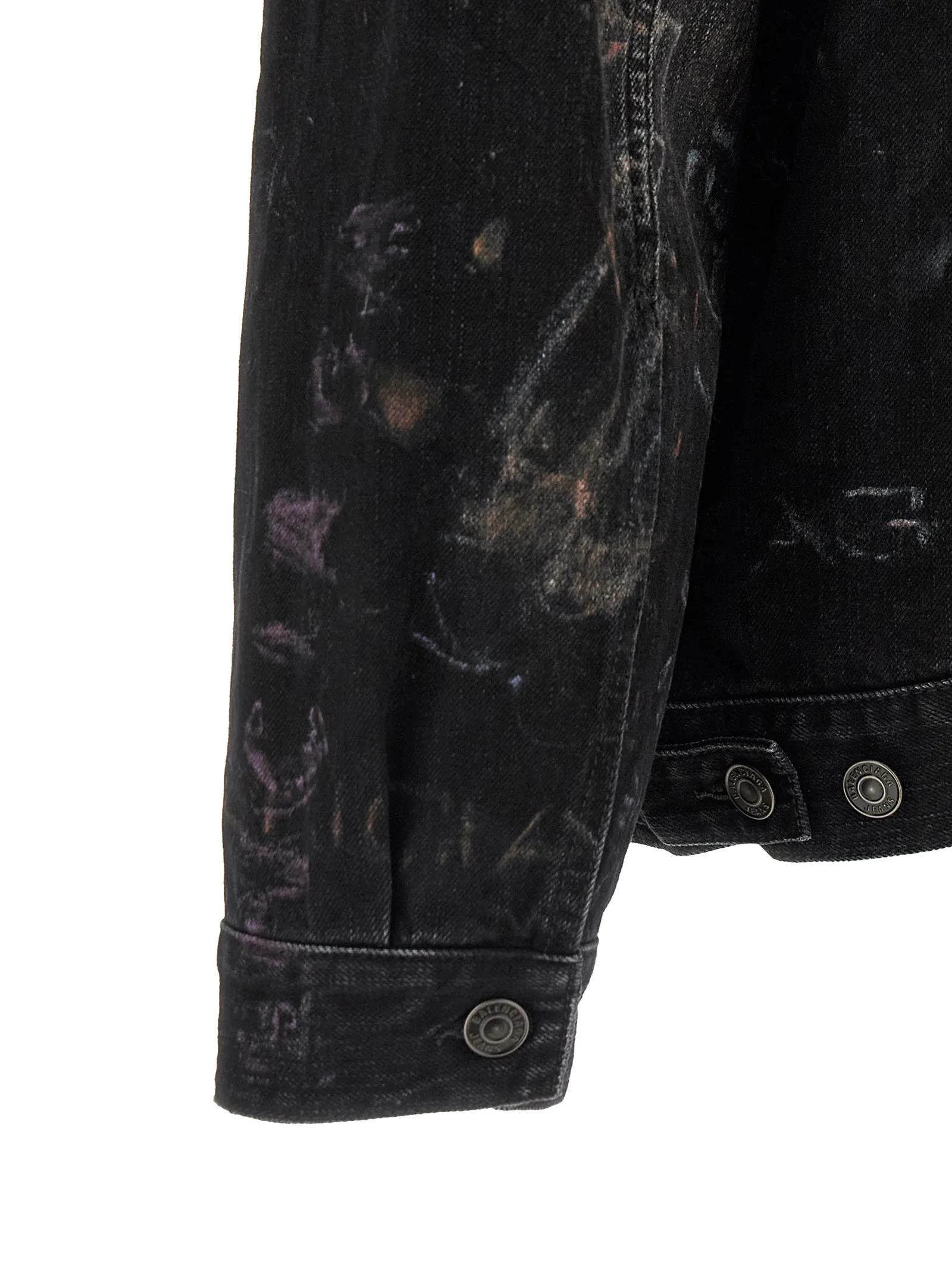 Black Cotton Denim Jacket - Image 4