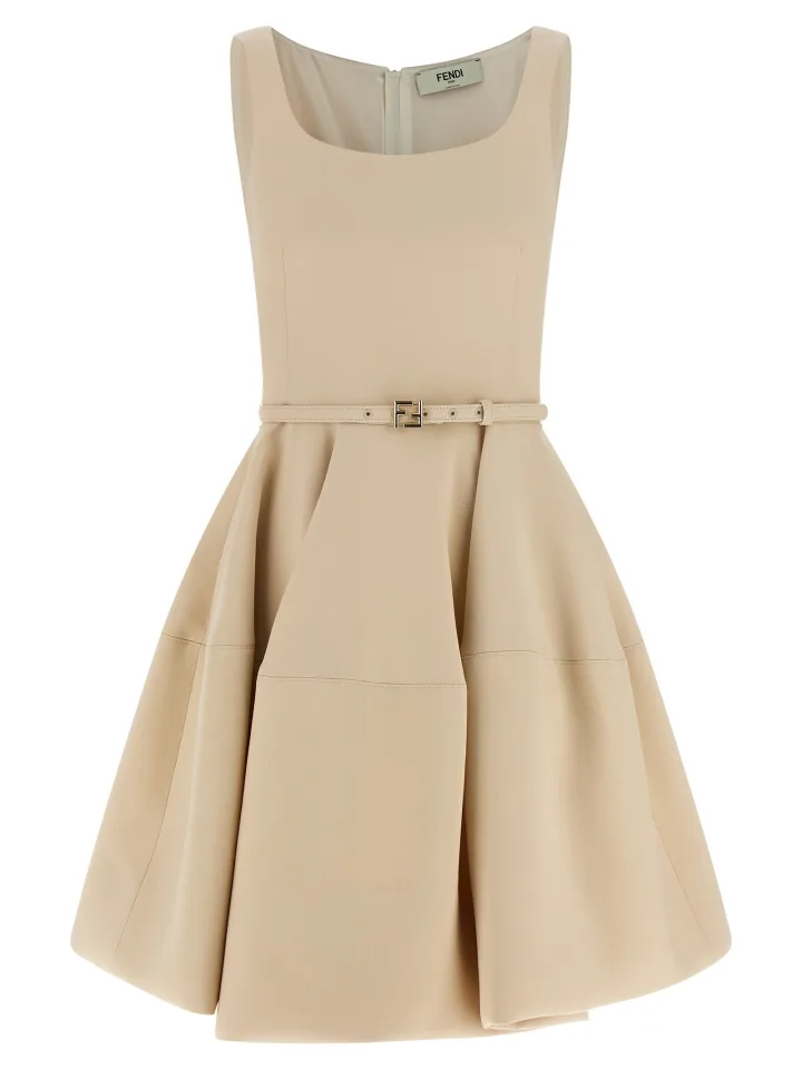 Multicolor Wool Short Dress