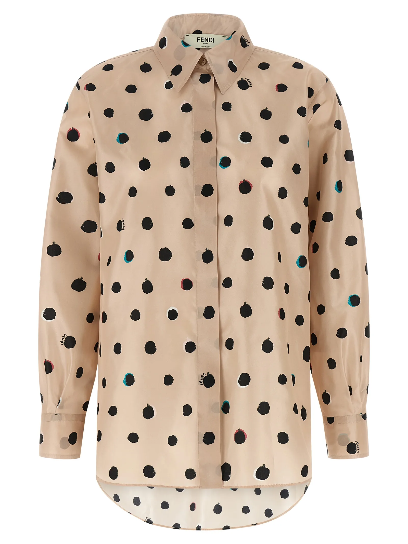 Multicolor Silk Blouse — Pink