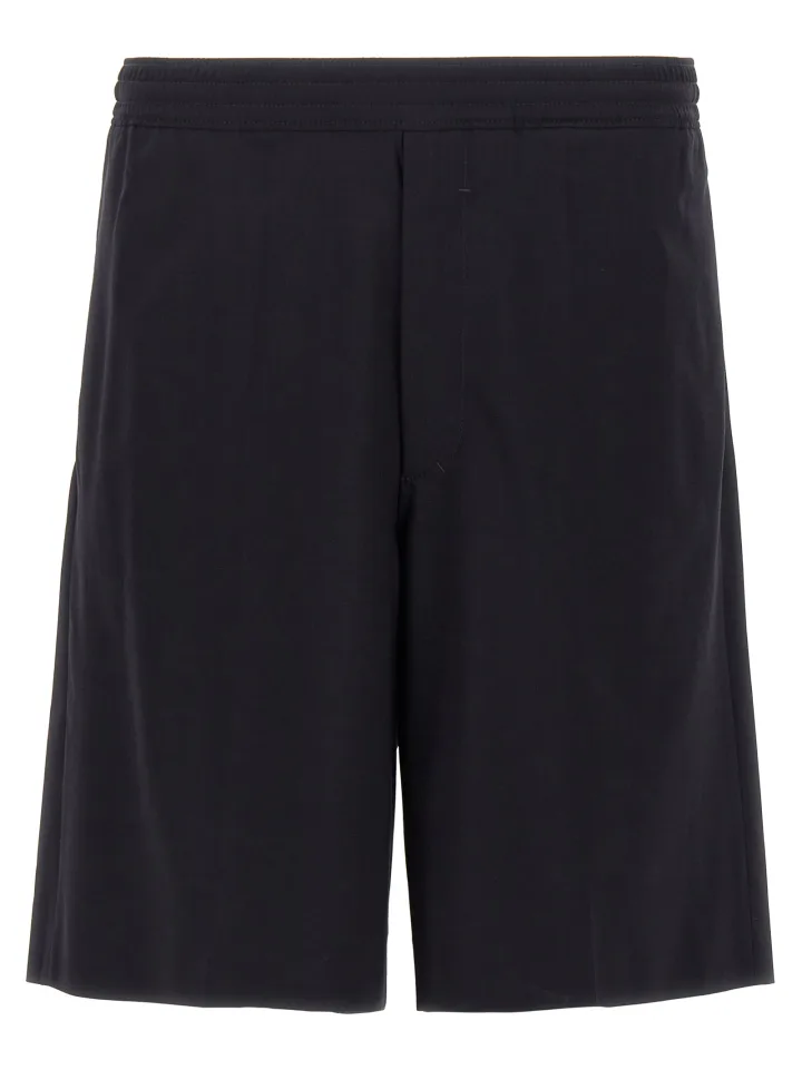 Blue Elastane Bermuda Shorts