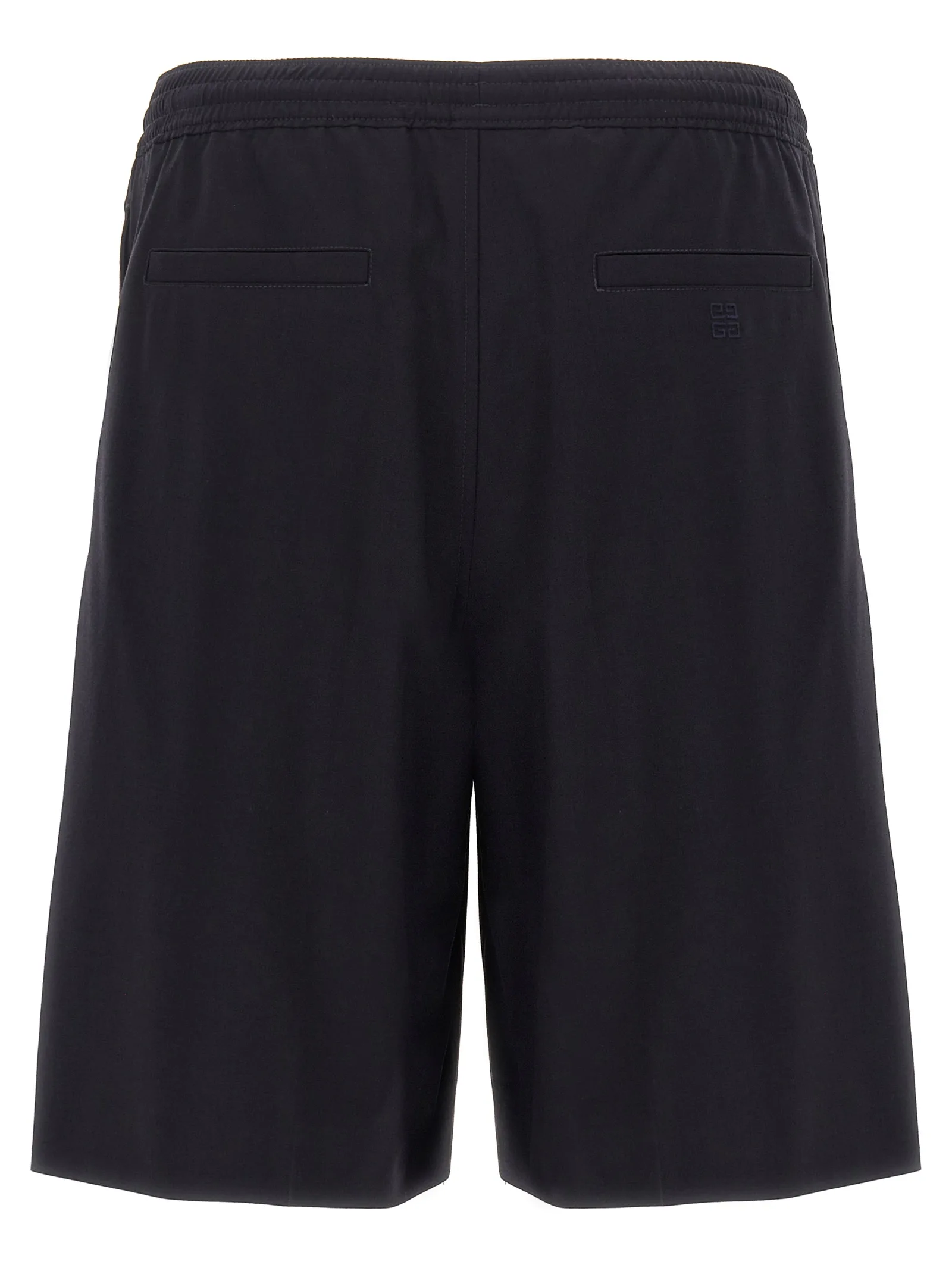 Blue Elastane Bermuda Shorts - Image 2