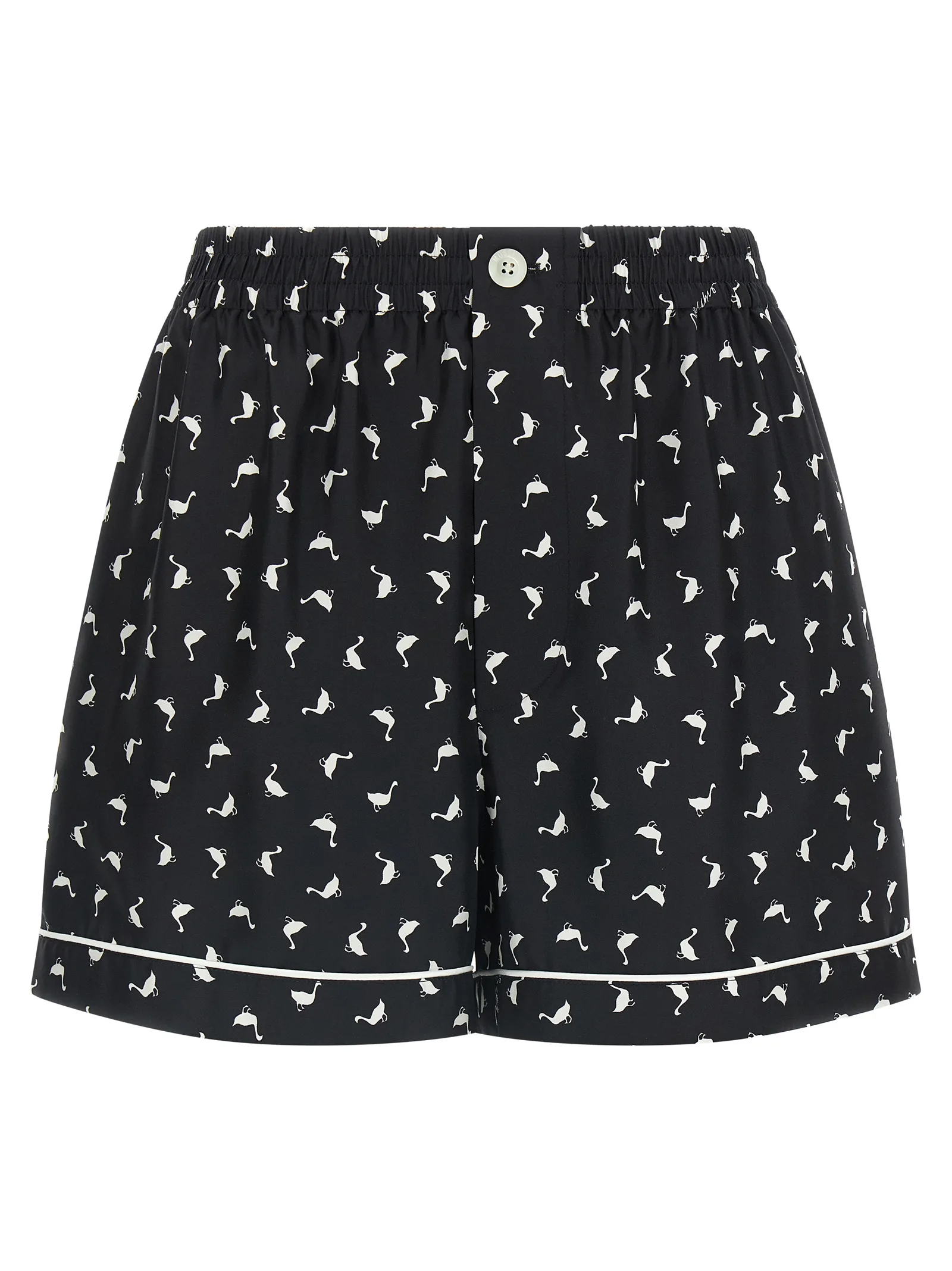 Bicolor Silk Bermuda Shorts