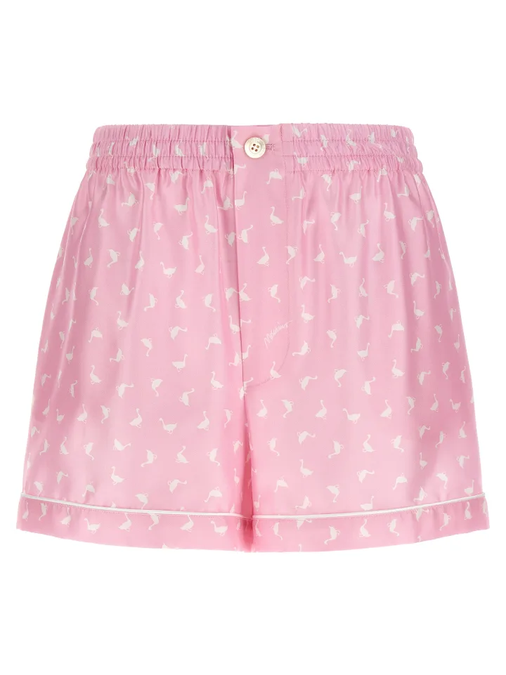 Multicolor Silk Bermuda Shorts