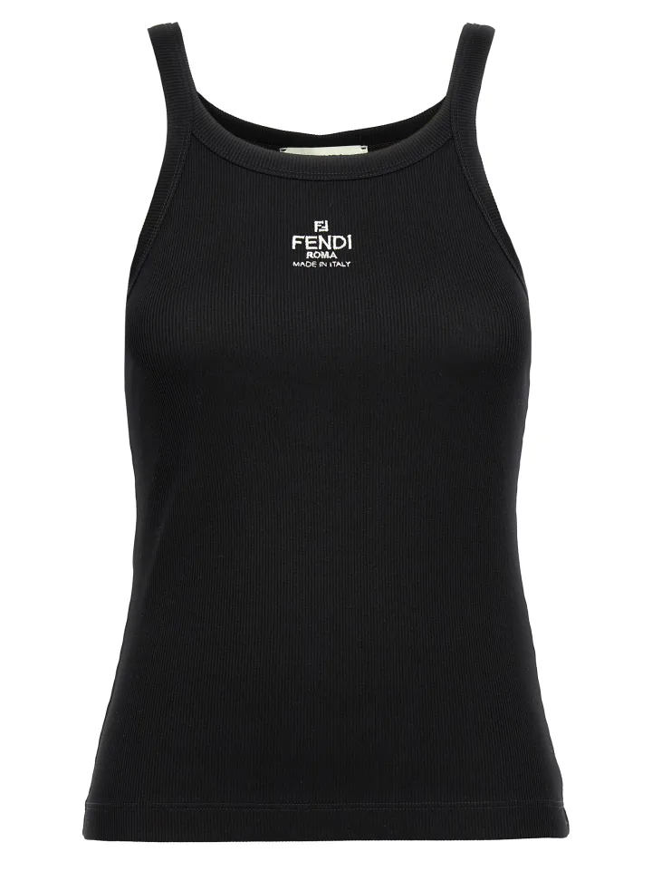 Black Cotton Sleeveles T - Shirt