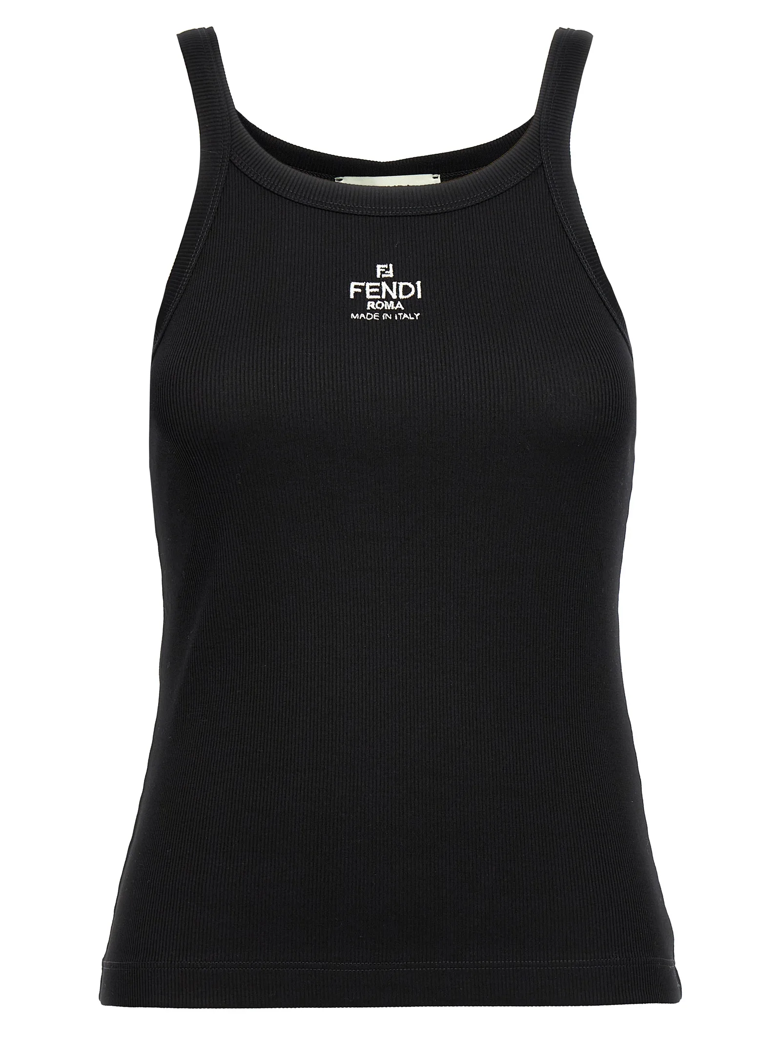 Black Cotton Sleeveles T - Shirt