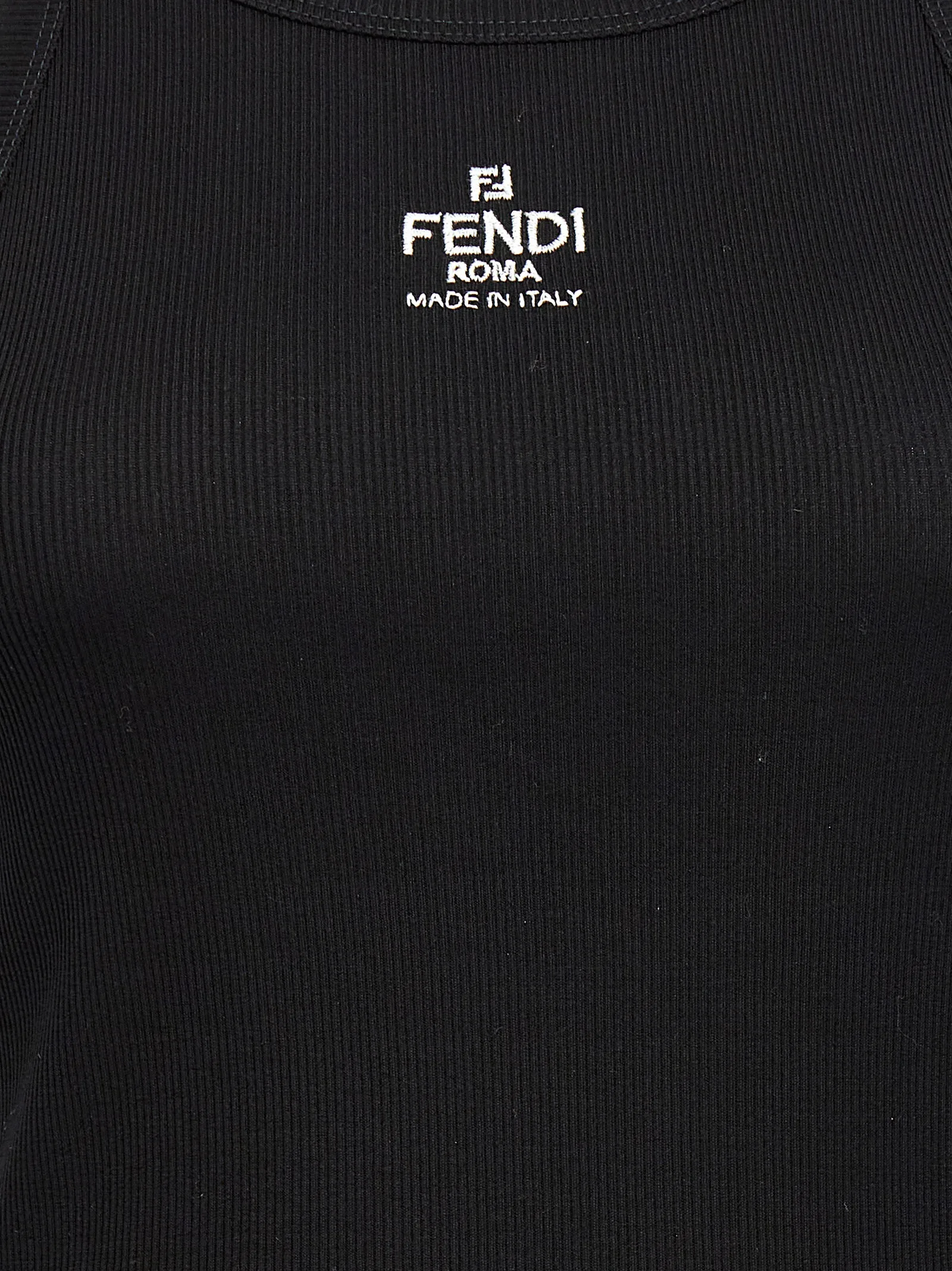 Black Cotton Sleeveles T - Shirt - Image 4