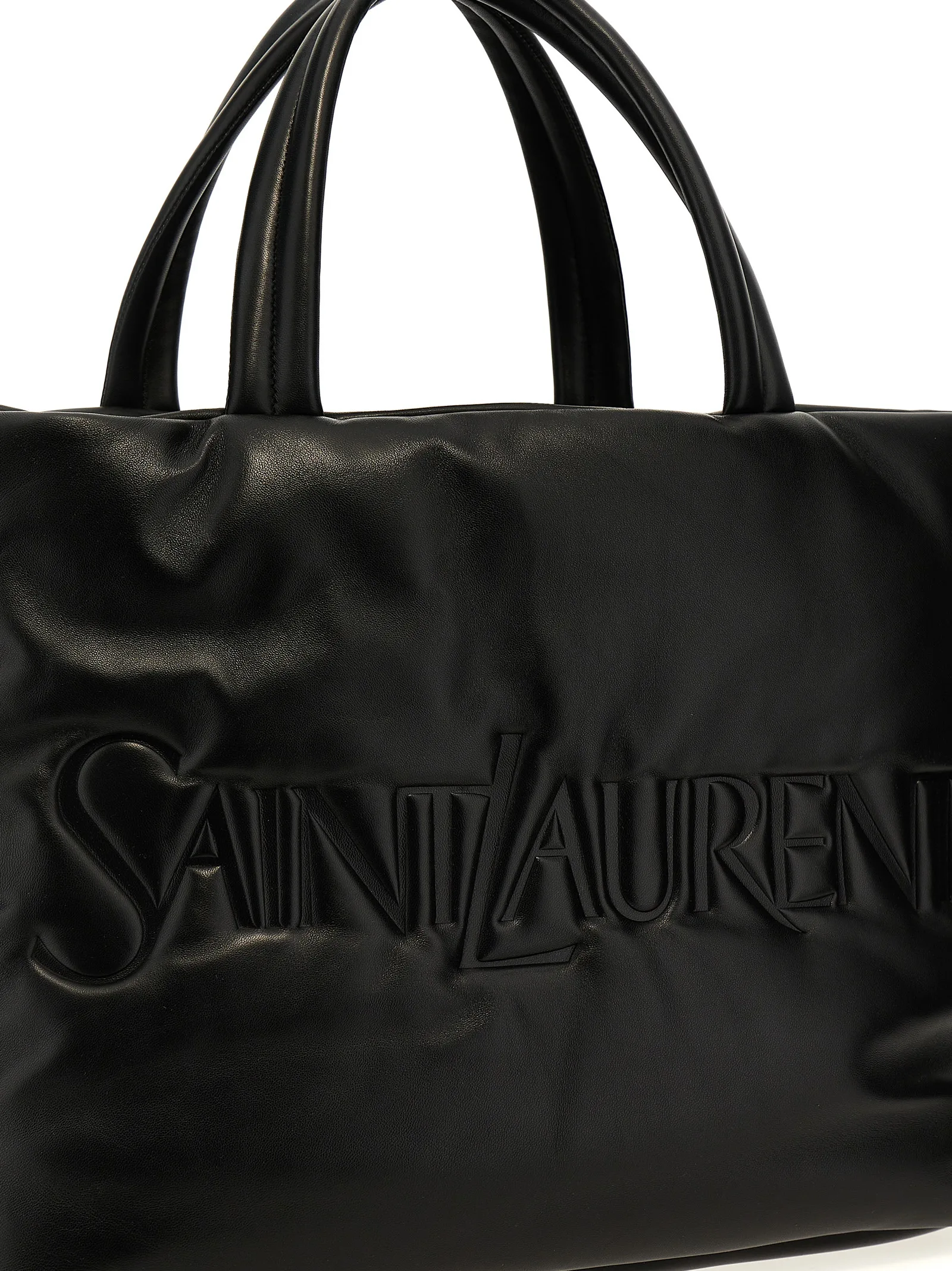 Black Lamb Leather Tote Bag - Image 3