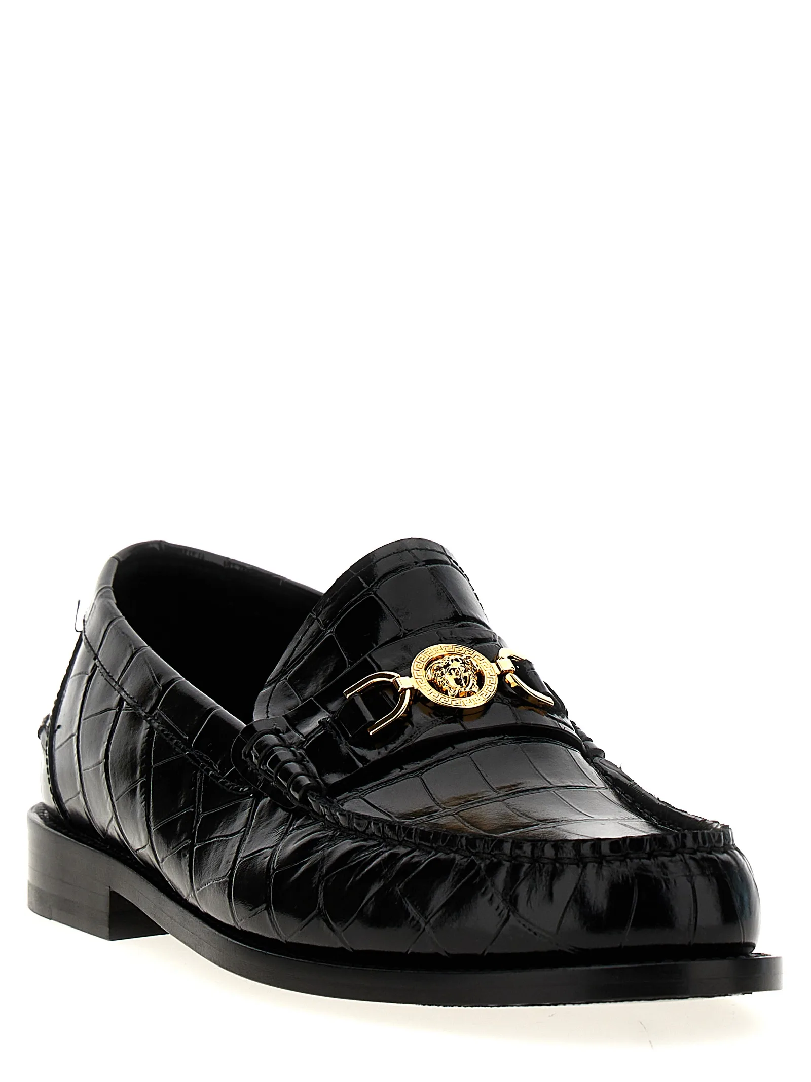 Black Velvet Leather Slip - On Loafers - Image 2