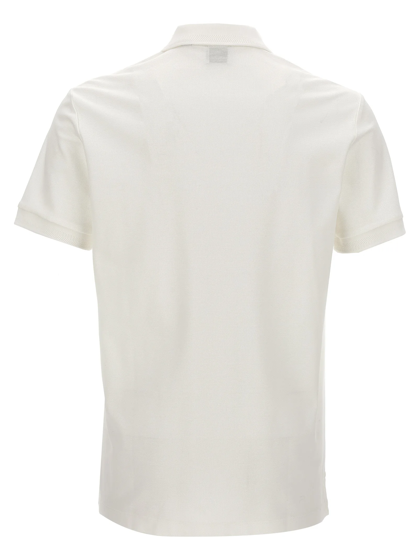 White Cotton Polo Shirt - Image 2