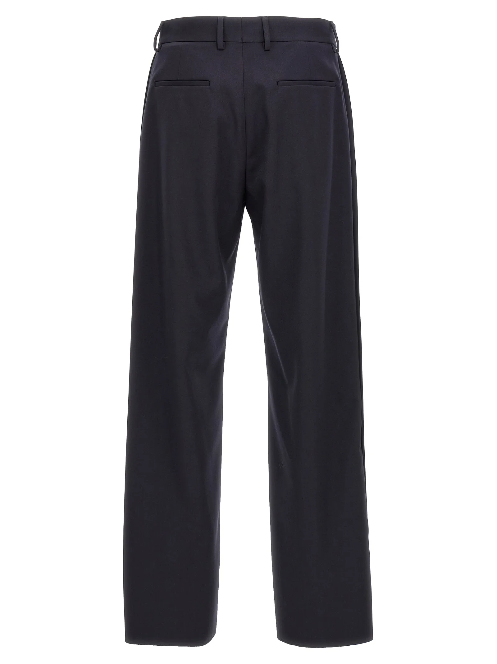 Blue Polyester Casual Pants - Image 2