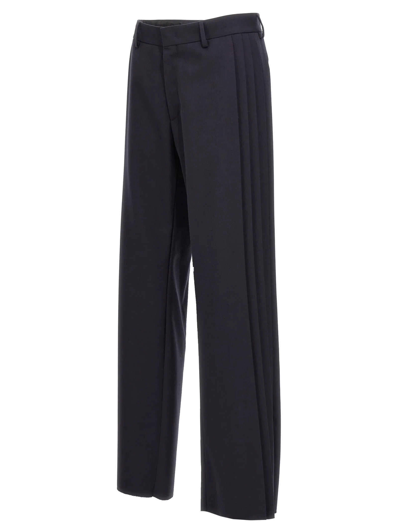 Blue Polyester Casual Pants - Image 3