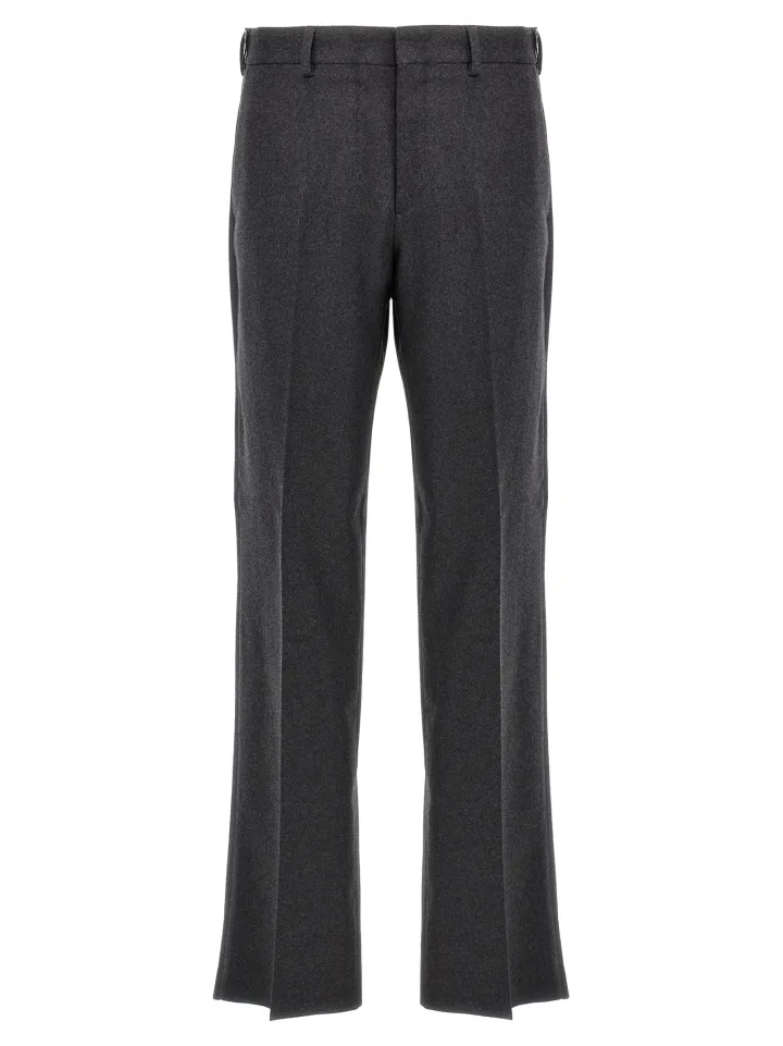 Gray Cashmere Casual Pants