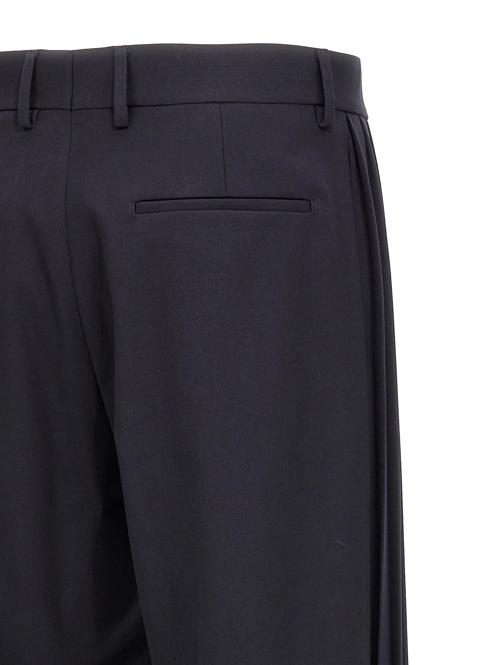 Blue Polyester Casual Pants - Image 5