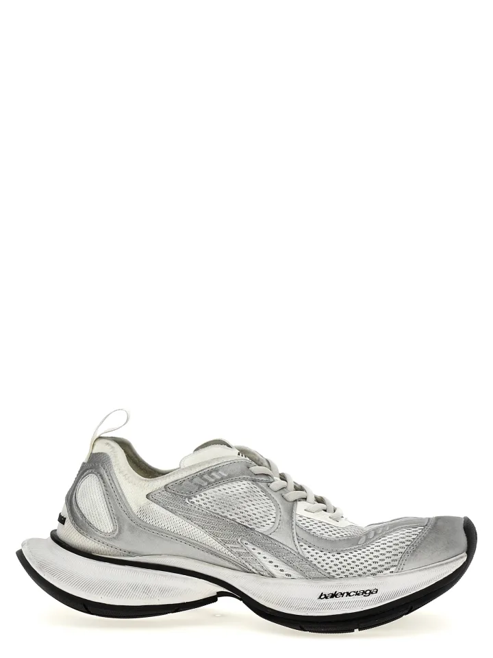 Gray Polyester Athletic Sneakers